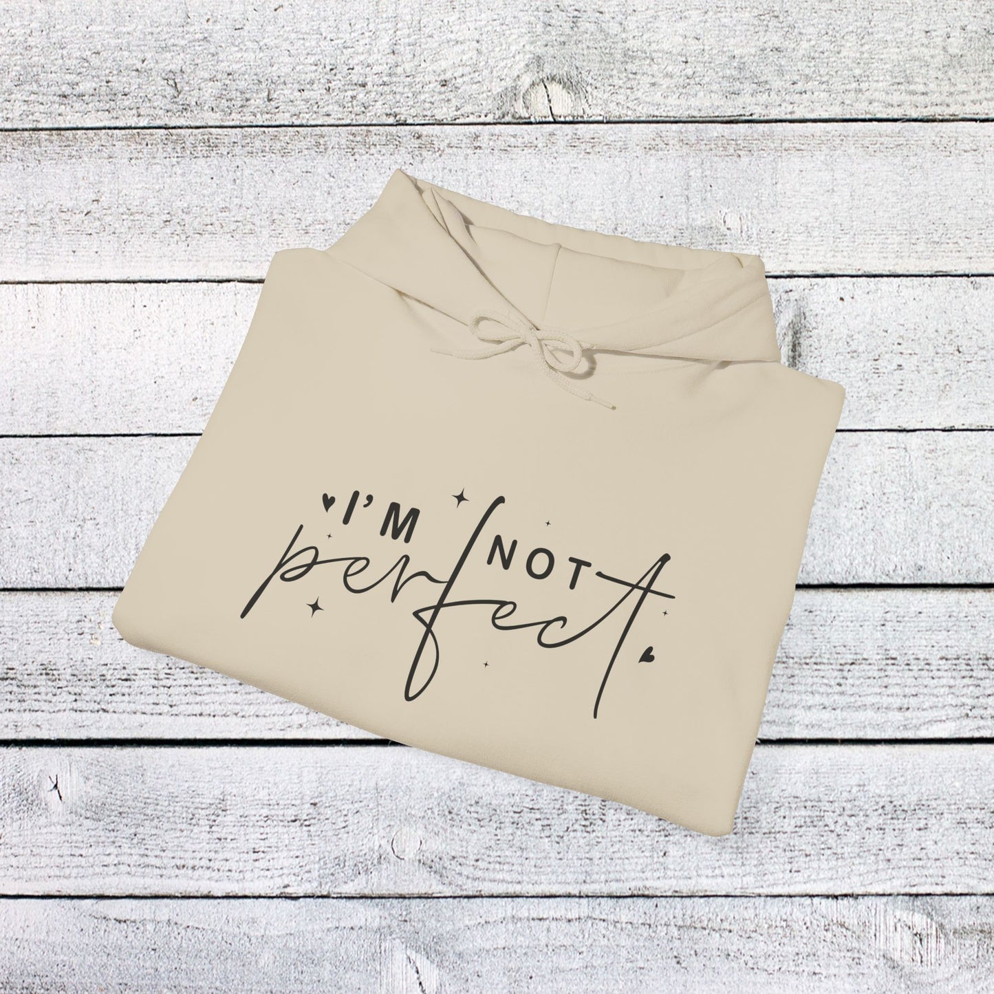 unisex heavy blend™ hooded sweatshirt - i’m not perfect - self-acceptance quote