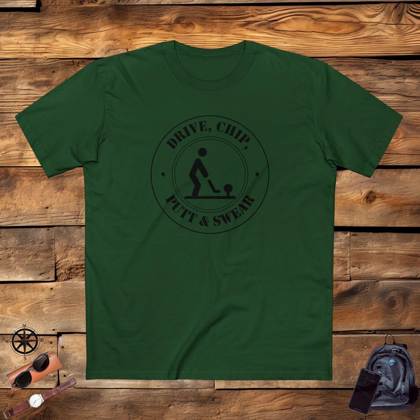 men's t-shirt - drive, chip, putt & swear 2