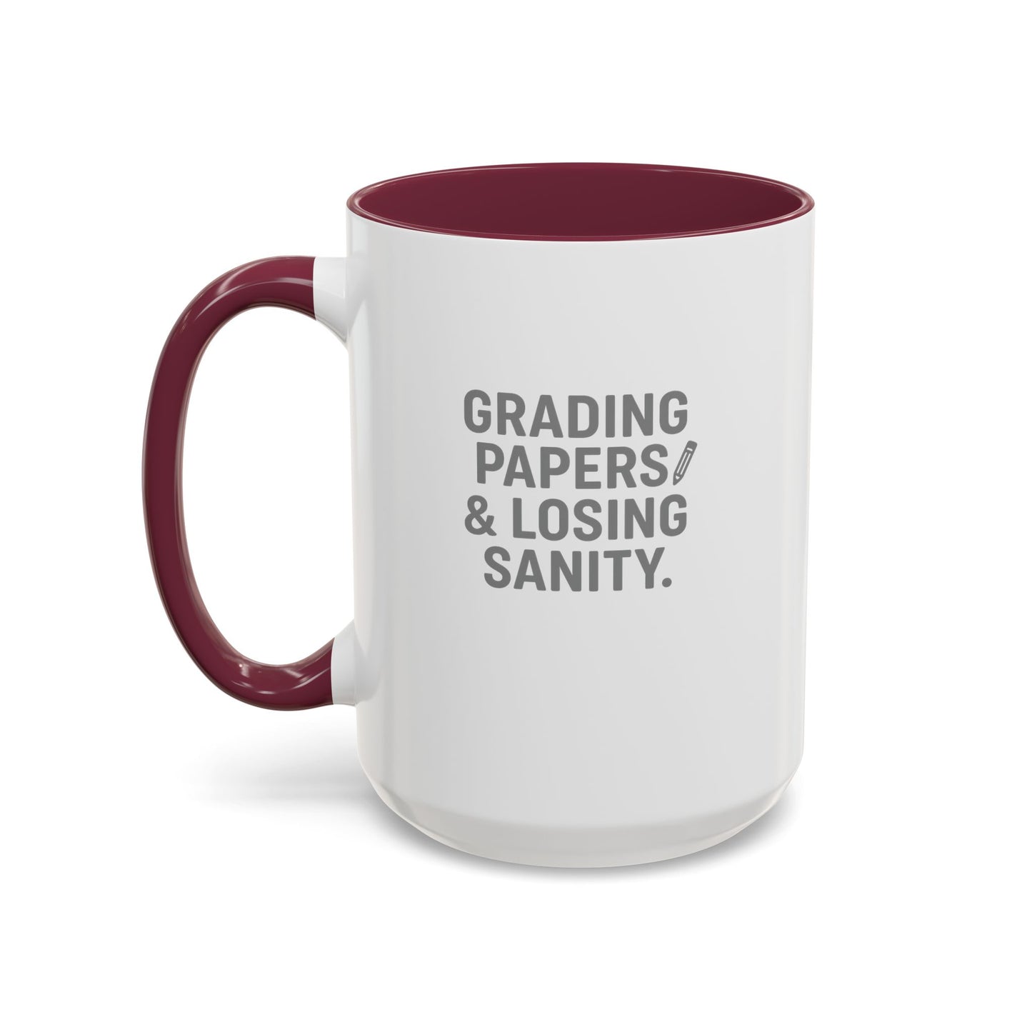 colorful grading papers & losing sanity mug – perfect gift for teachers. teachers with attitude.
