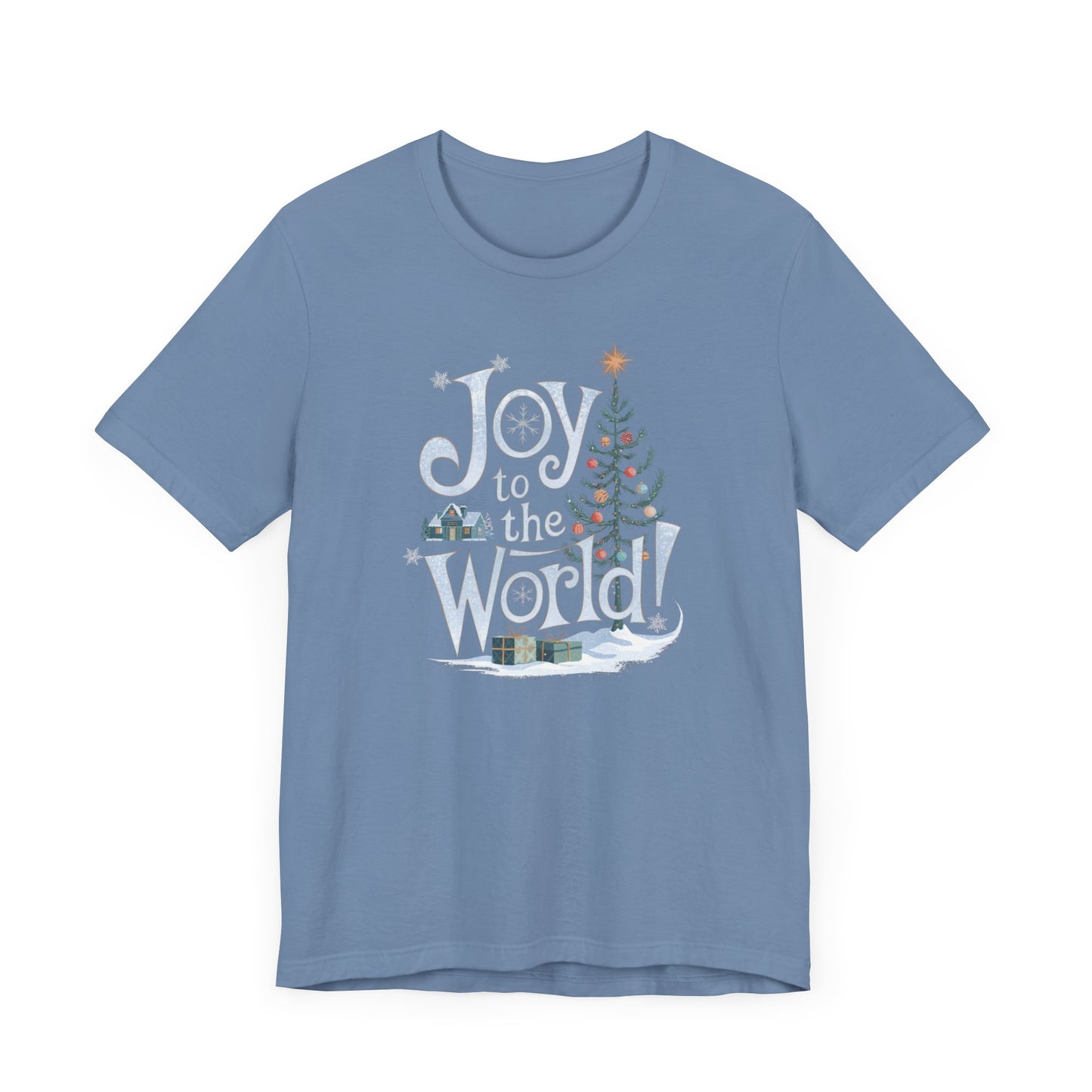 men & women christmas t-shirt: joy to the world! unisex christmas t-shirt.