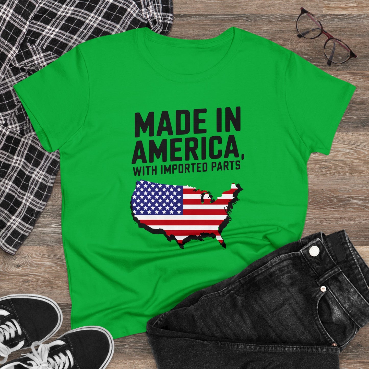 women's t-shirt, women's tee, funny gift, election, made in america!