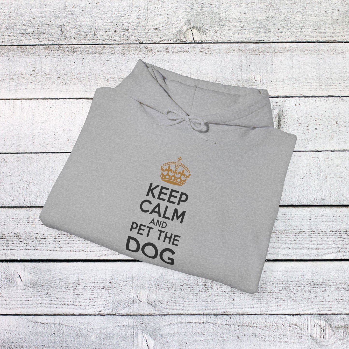 unisex heavy blend™ hooded sweatshirt - keep calm and pet the dog | funny dog lover gift | cute pet quote design
