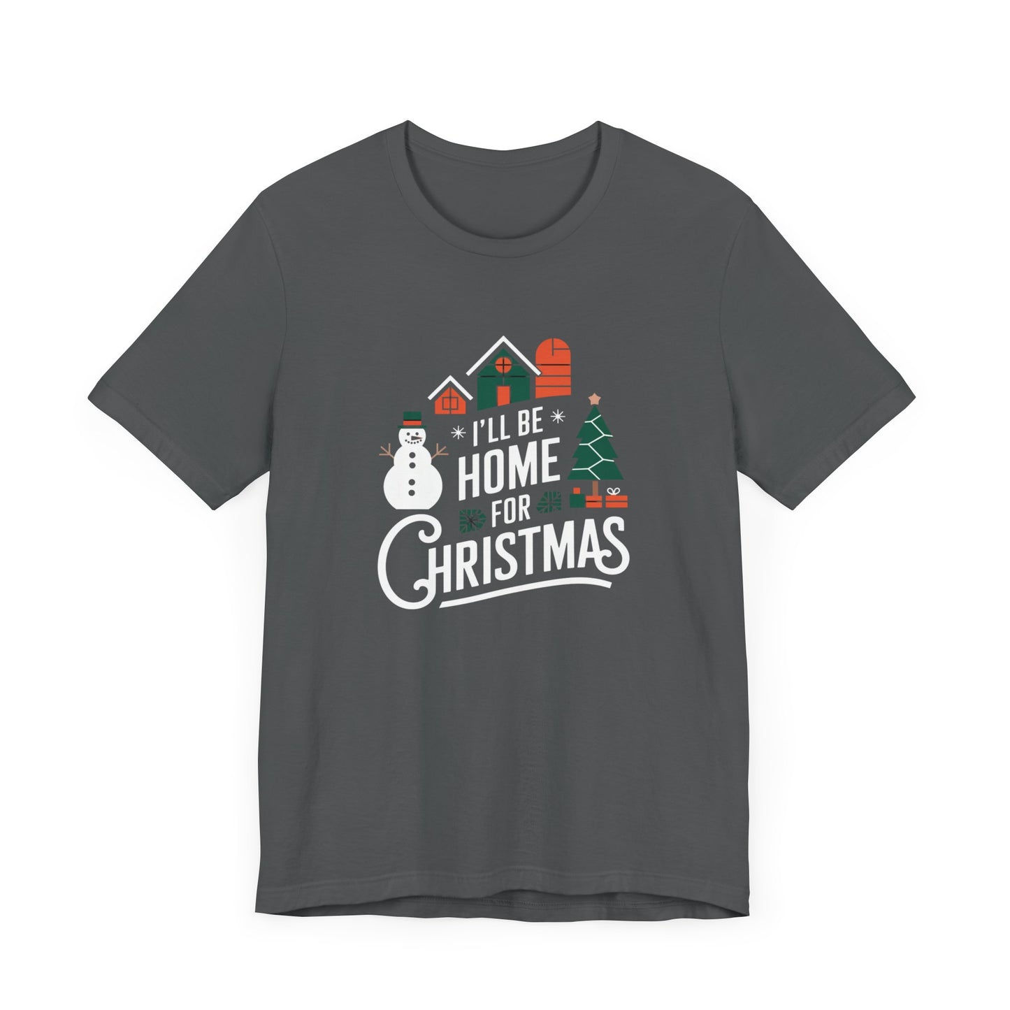 men & women christmas t-shirt. home for christmas. unisex christmas t-shirt.