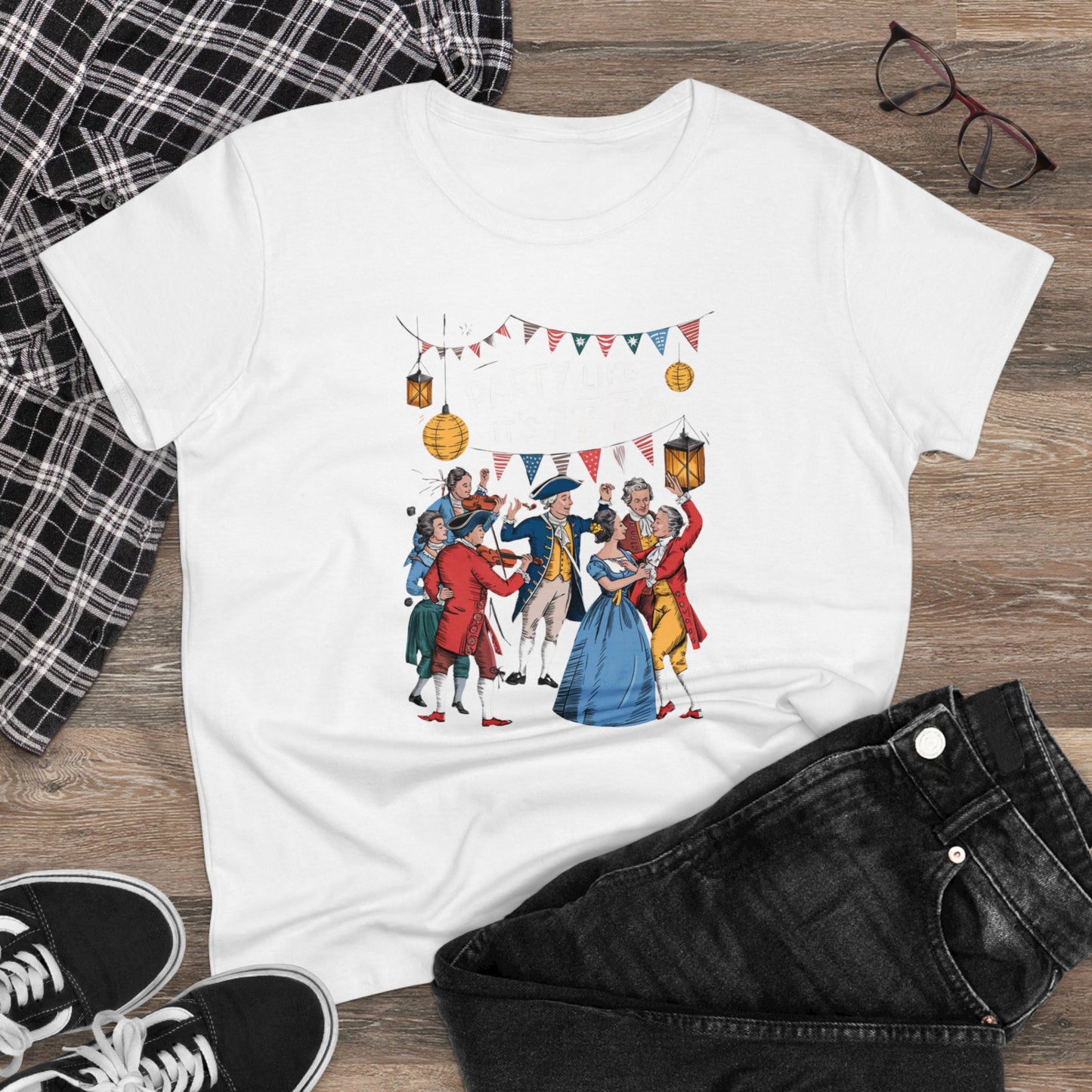 women's t-shirt, women's tee, election, party like is 1776!