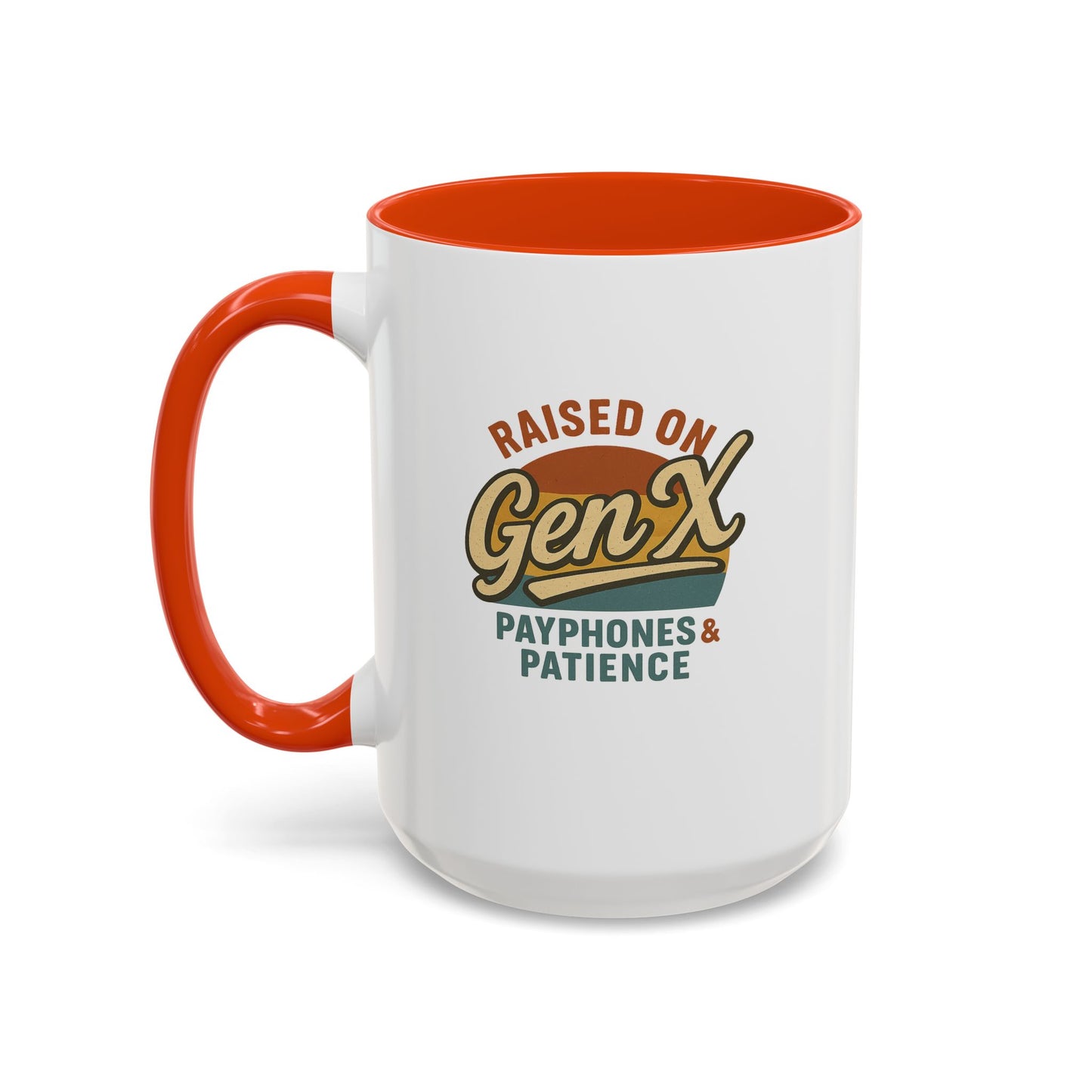 colorful 'raised on gen x' mug - perfect gift for nostalgic coffee lovers