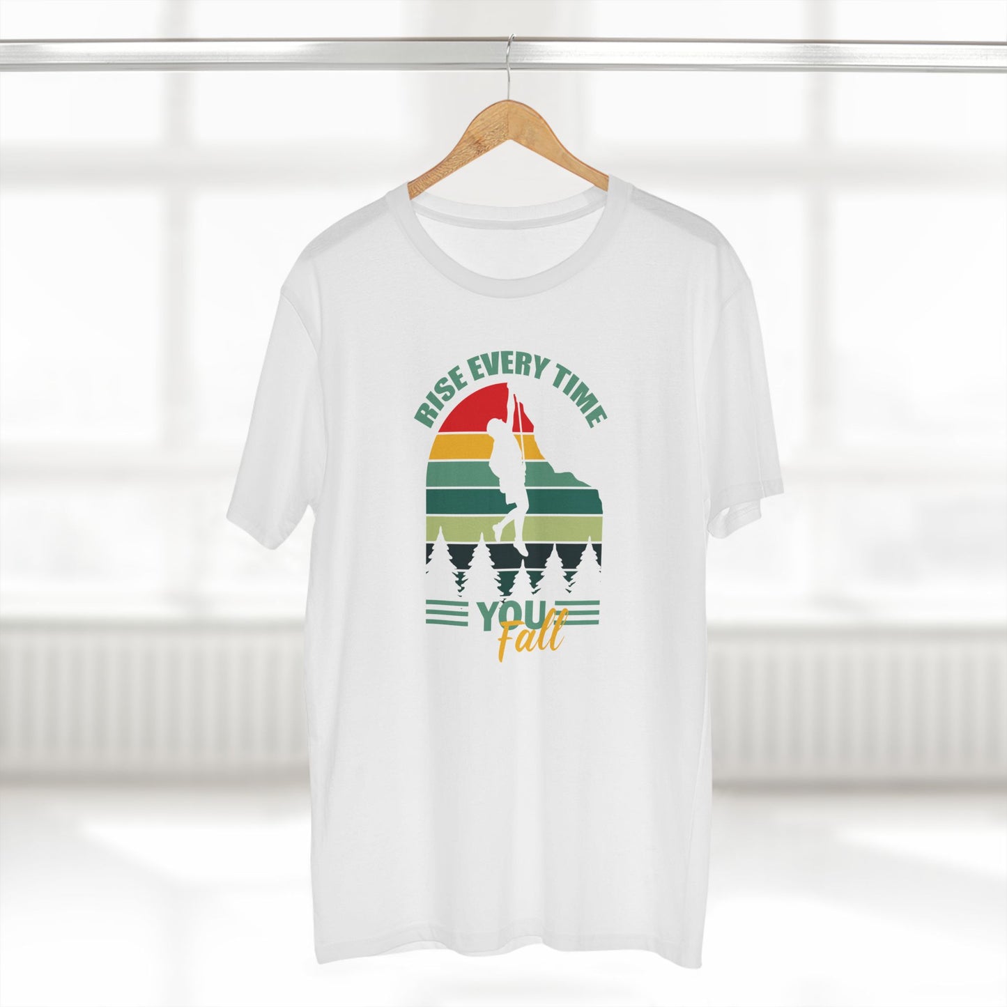 adult staple tee - rise every time you fall - resilience quote