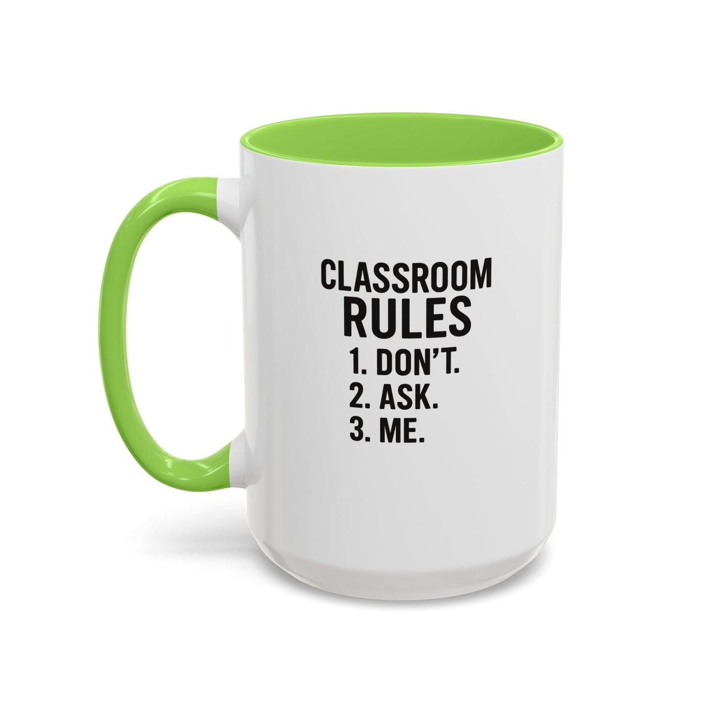 colorful classroom rules mug - perfect for teachers and students. teachers with attitude.