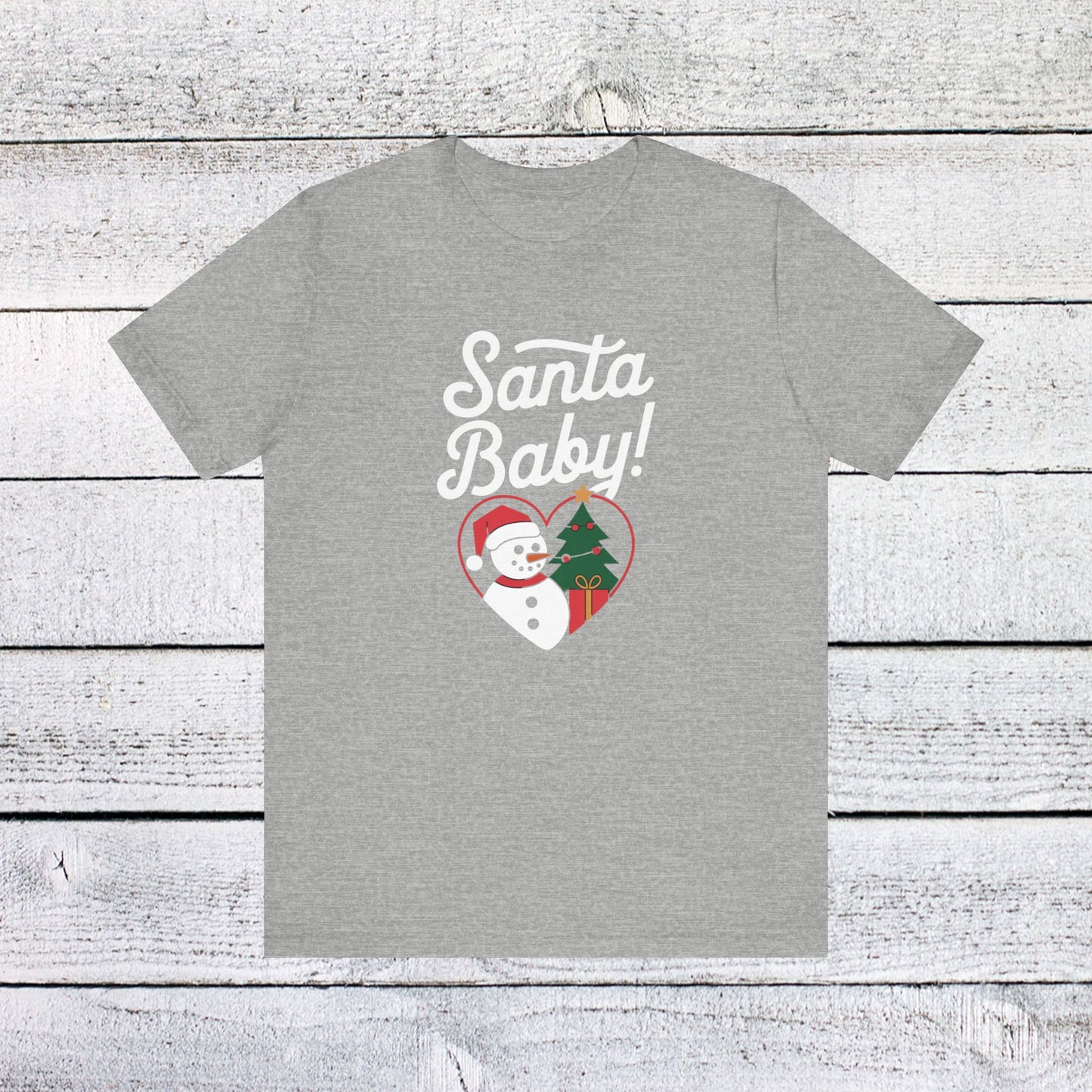 men & women christmas t-shirt. santa baby. unisex christmas t-shirt.