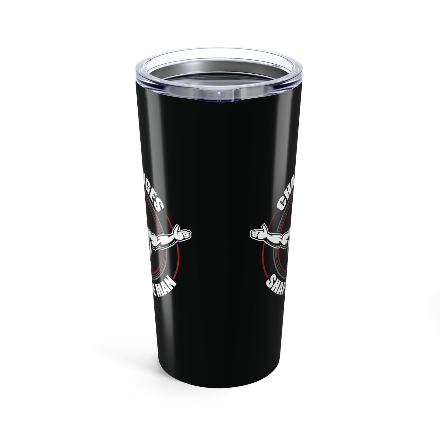 tumbler 20oz - challenges shape the man - grit and growth quote