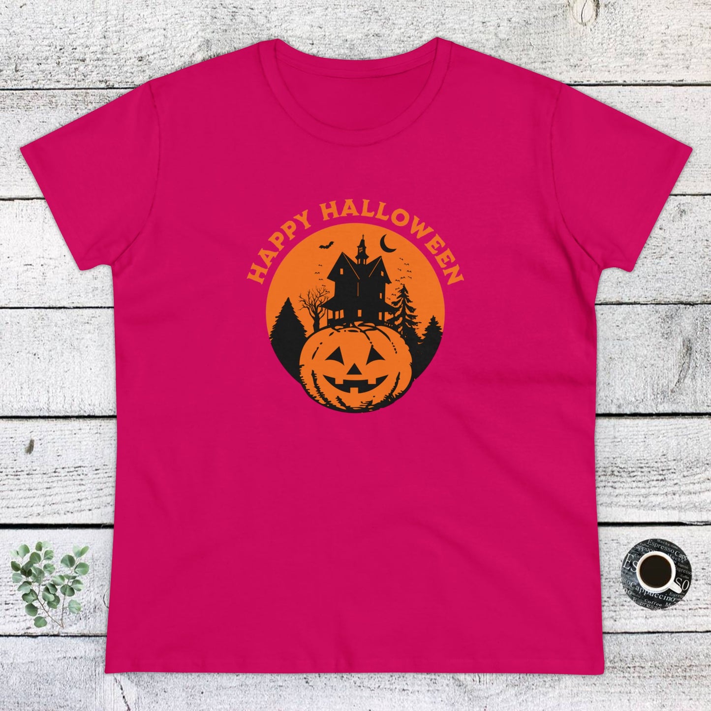 women halloween t-shirt, women tee, halloween gift, jack o'lantern - haunted halloween