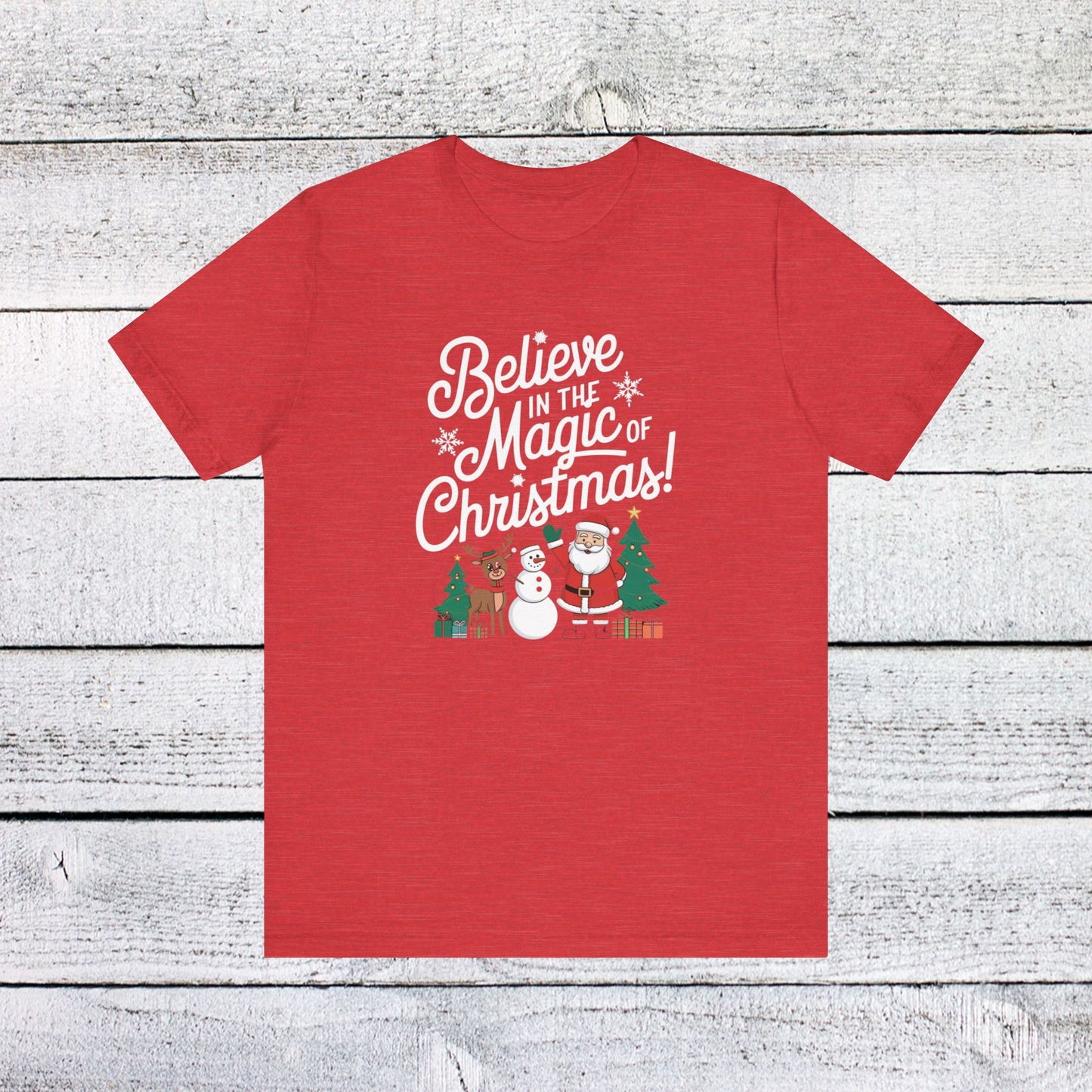 men & women christmas t-shirt. magic of christmas. unisex christmas t-shirt.