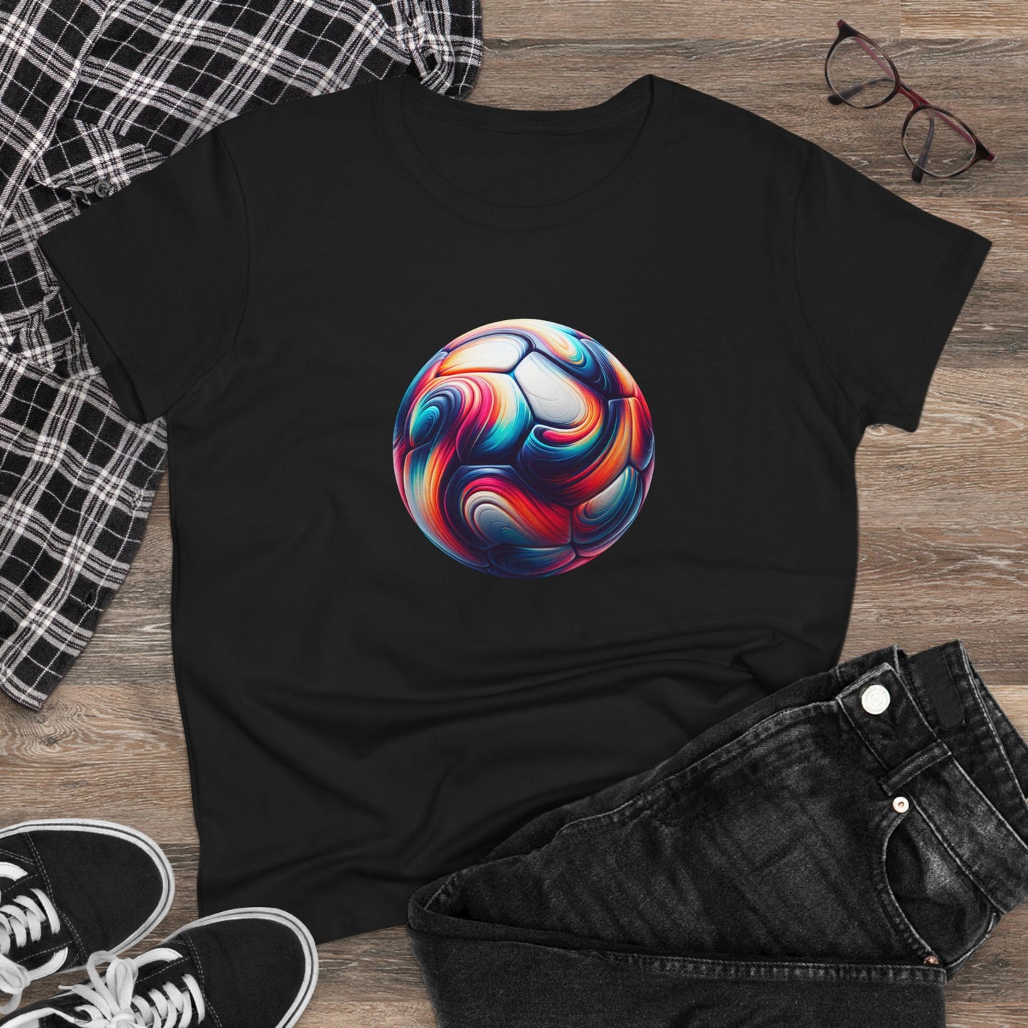 stylish women's cotton tee for sports enthusiasts