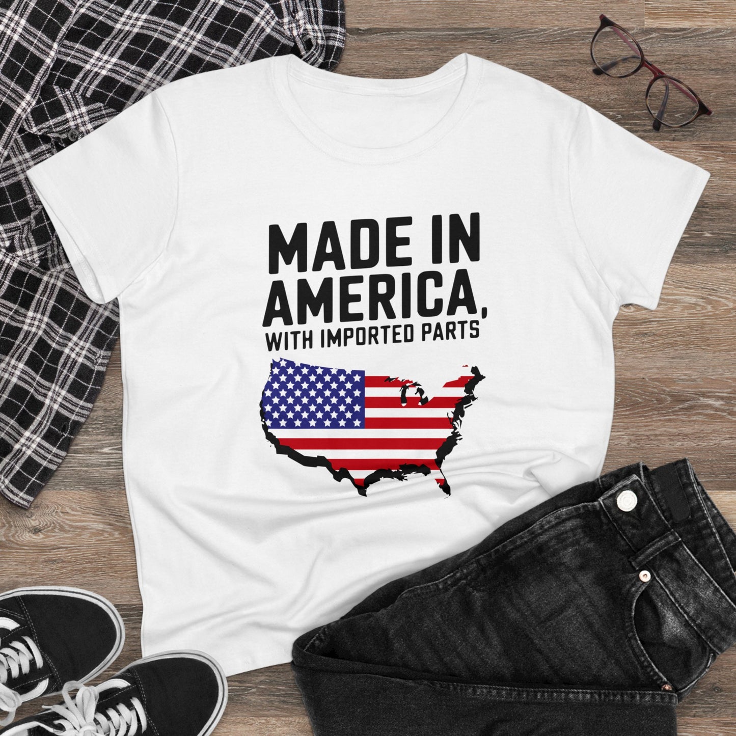 women's t-shirt, women's tee, funny gift, election, made in america!