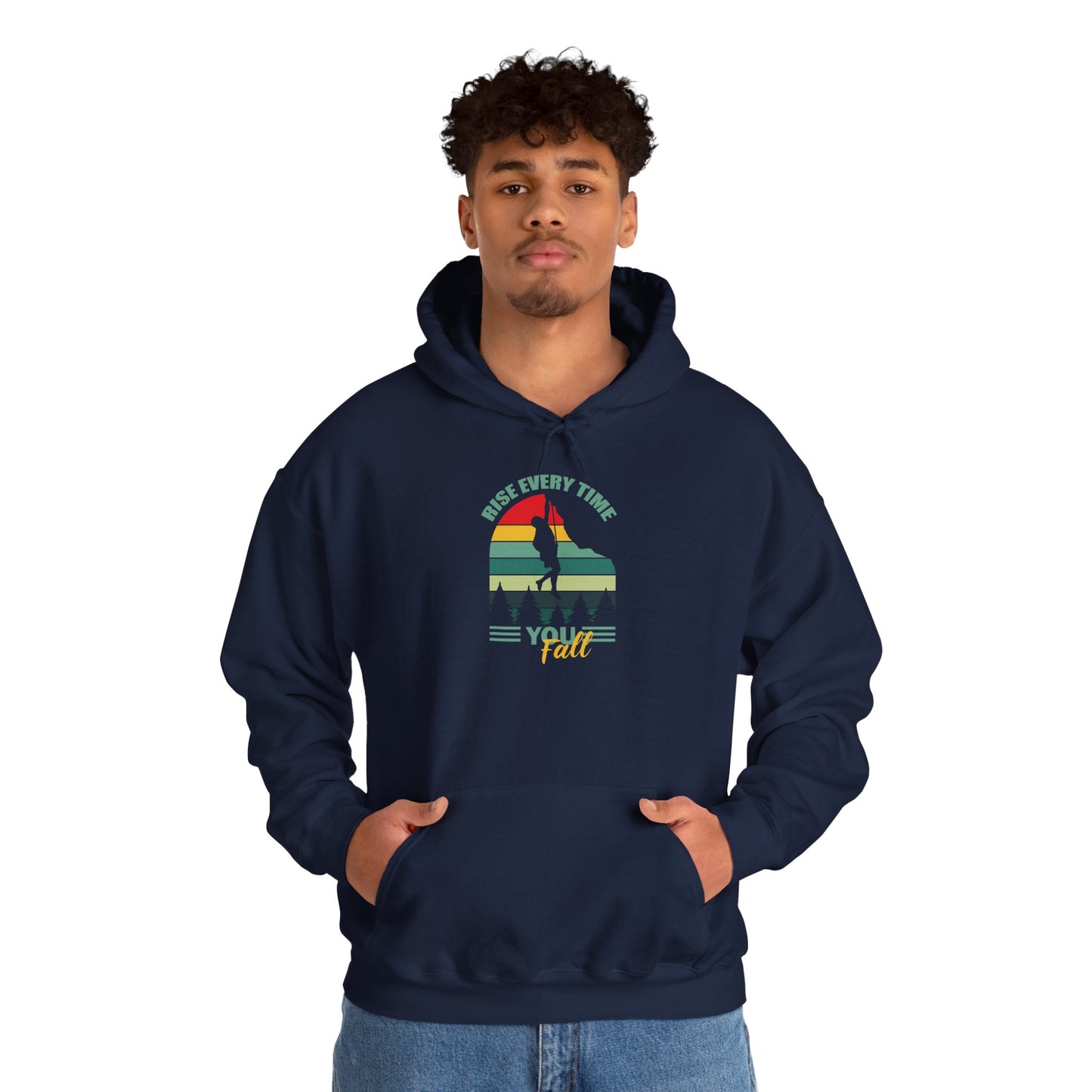 unisex heavy blend™ hooded sweatshirt - rise every time you fall - resilience quote