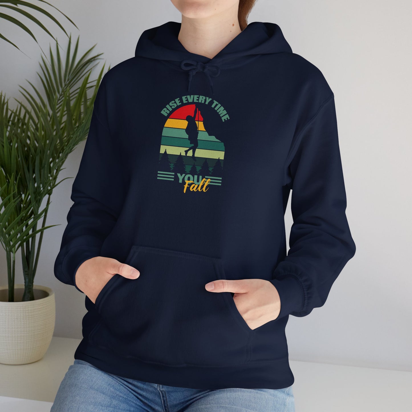 unisex heavy blend™ hooded sweatshirt - rise every time you fall - resilience quote