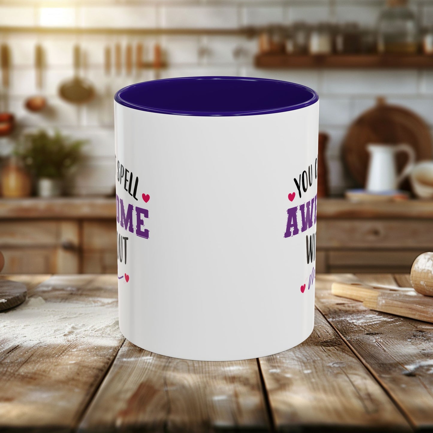 colorful mugs (11oz, 15oz) - you can’t spell awesome without me - funny confidence quote