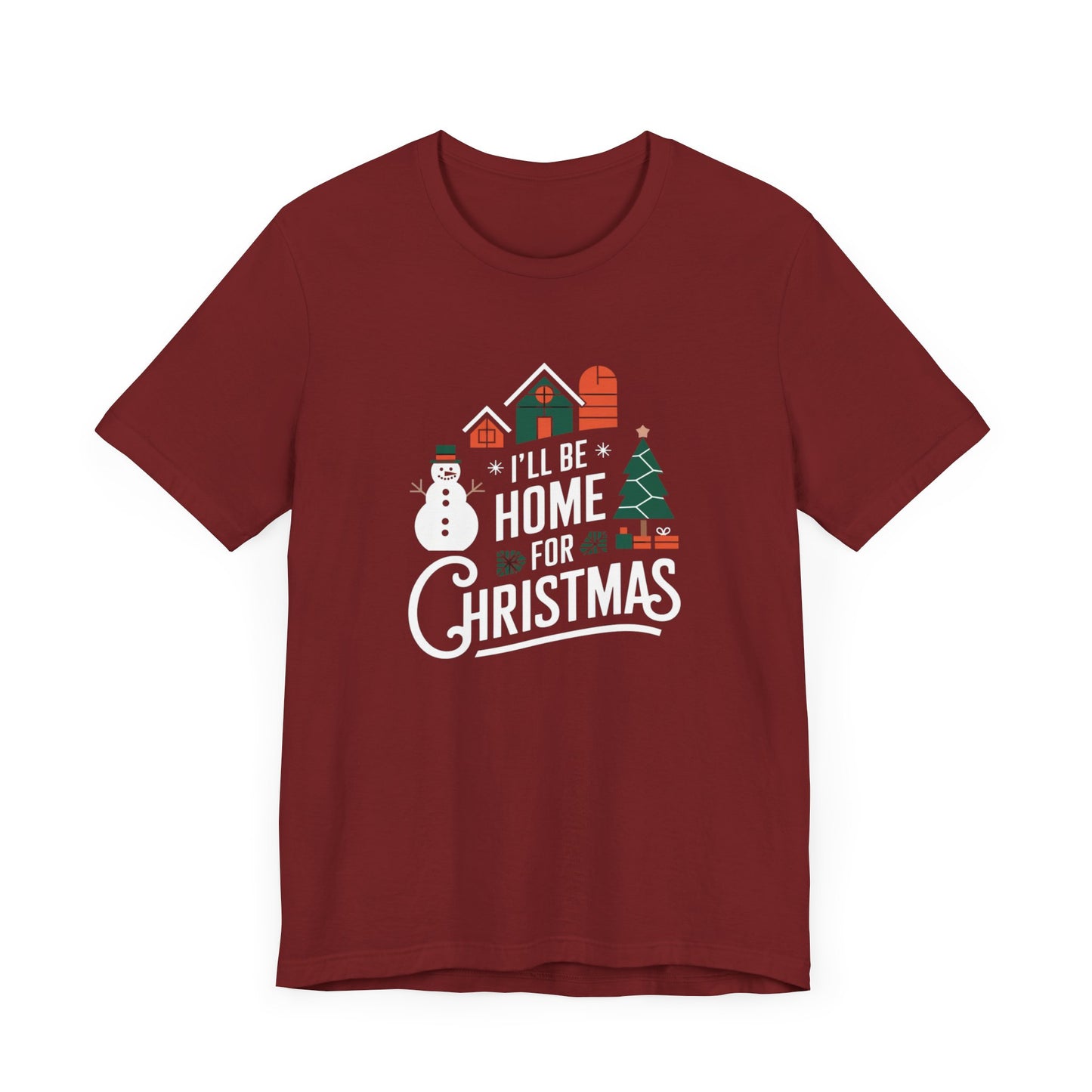 men & women christmas t-shirt. home for christmas. unisex christmas t-shirt.