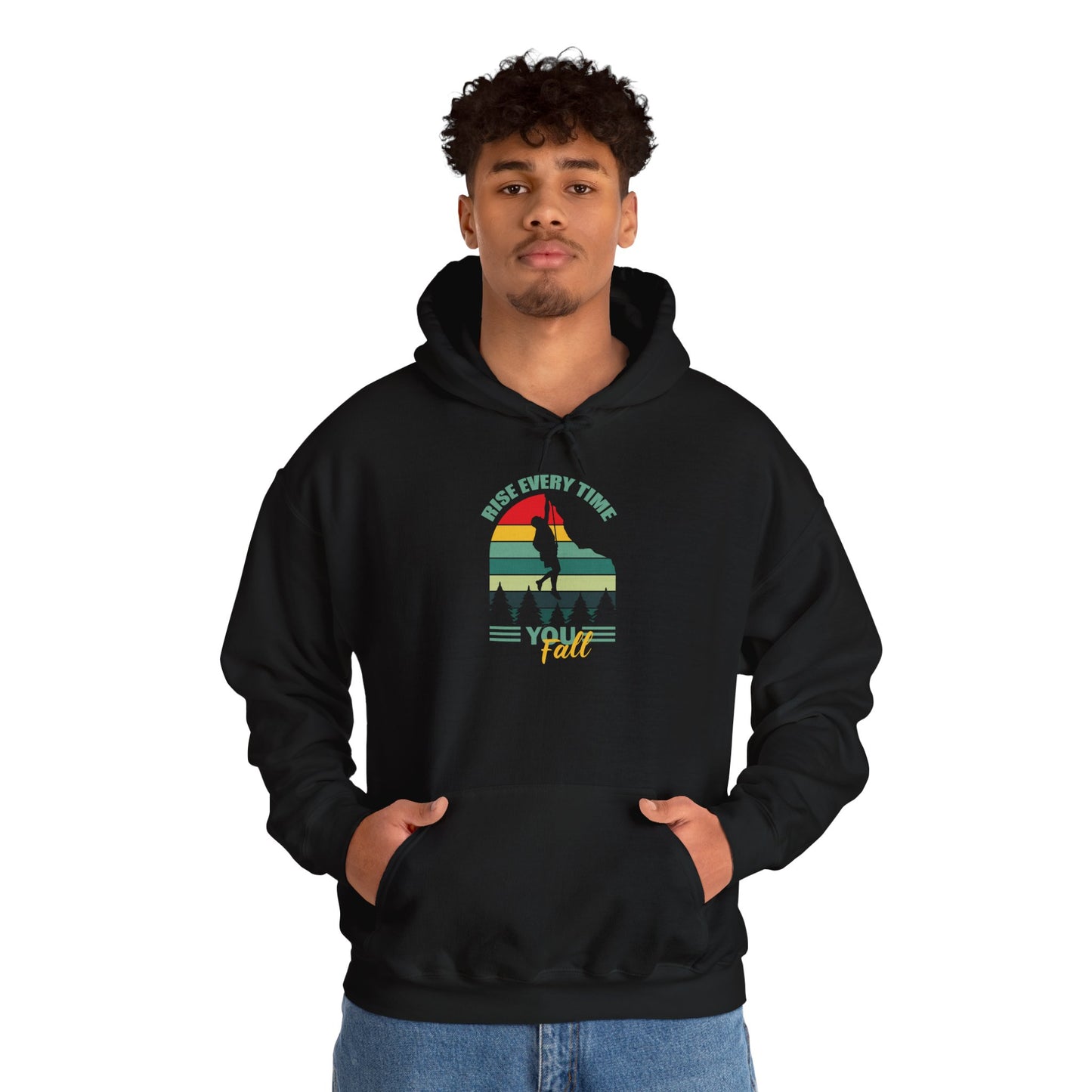 unisex heavy blend™ hooded sweatshirt - rise every time you fall - resilience quote