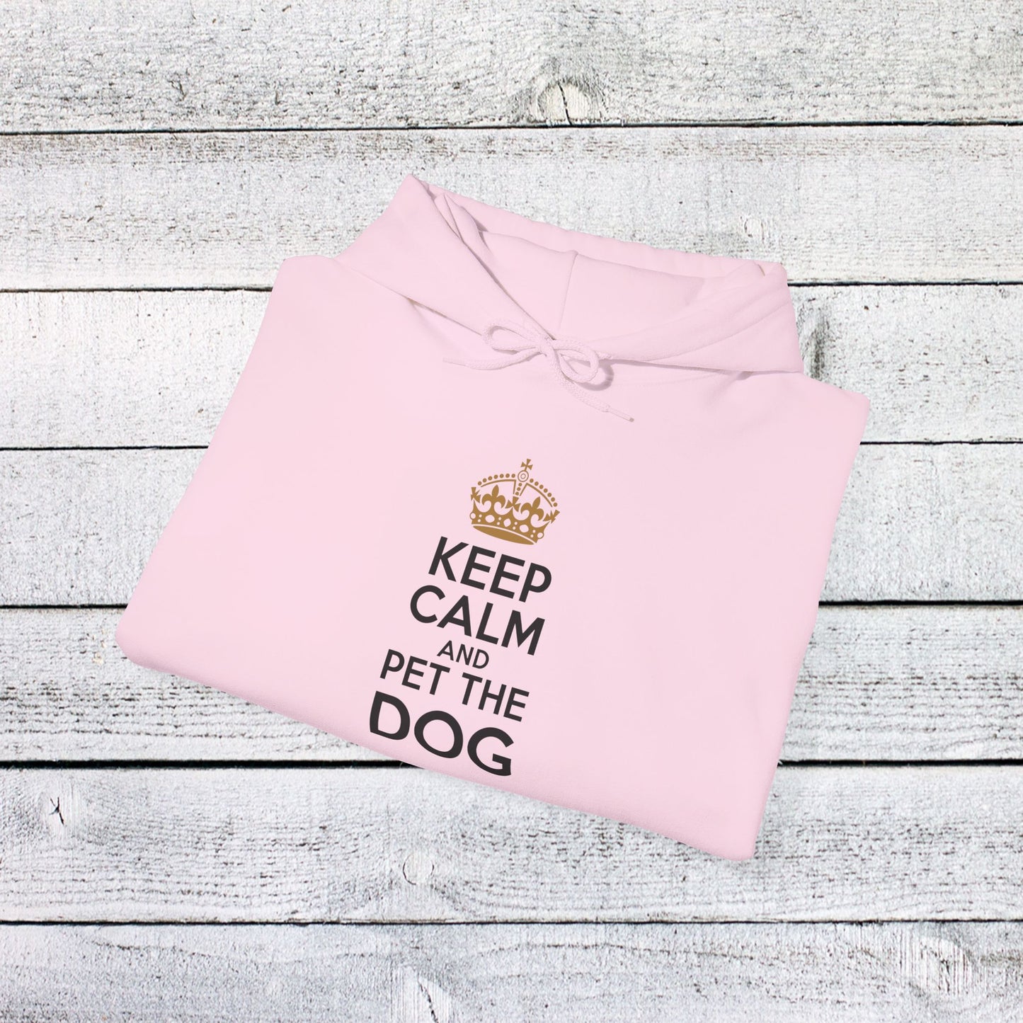 unisex heavy blend™ hooded sweatshirt - keep calm and pet the dog | funny dog lover gift | cute pet quote design