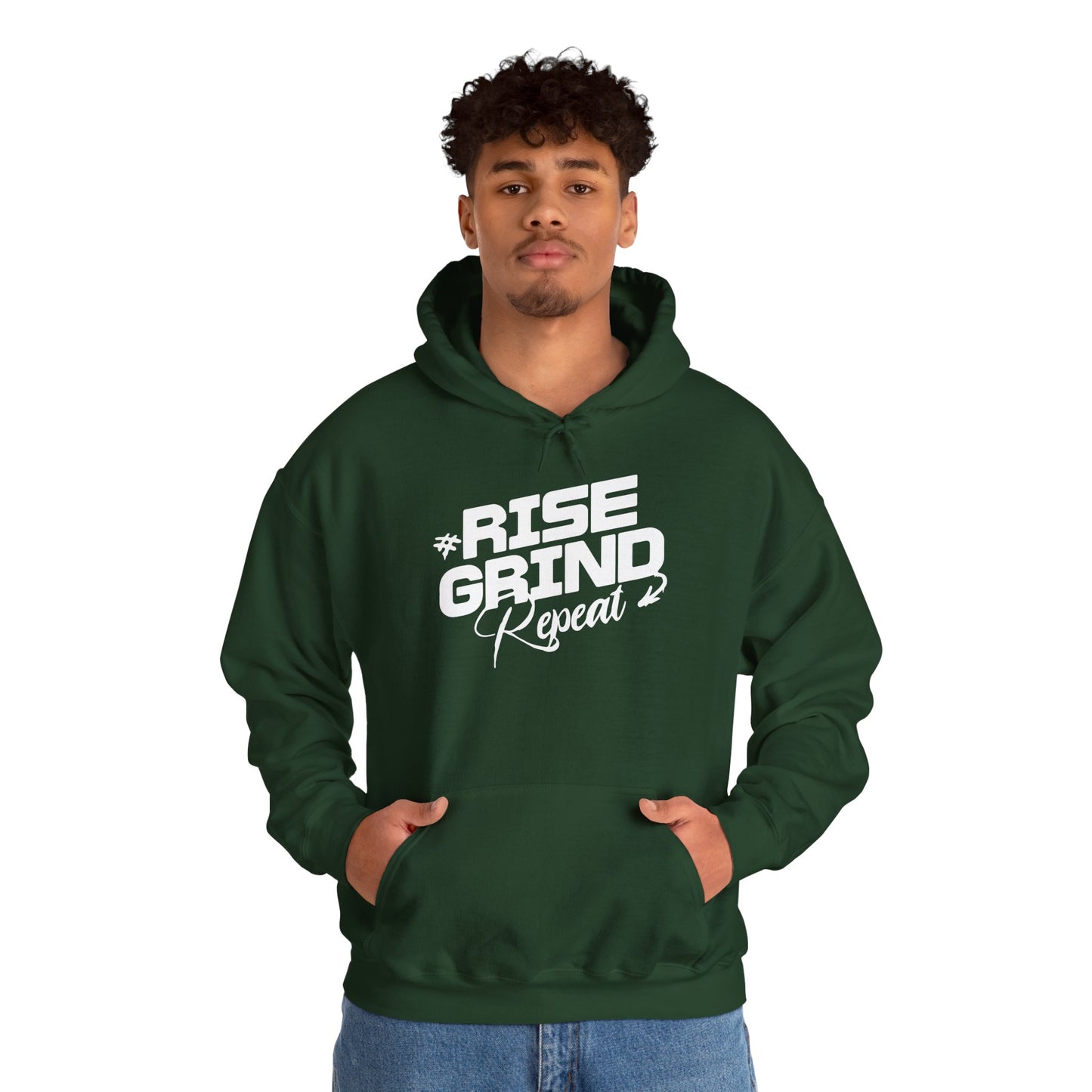 unisex heavy blend™ hooded sweatshirt - rise, grind, repeat - hustle daily motivation