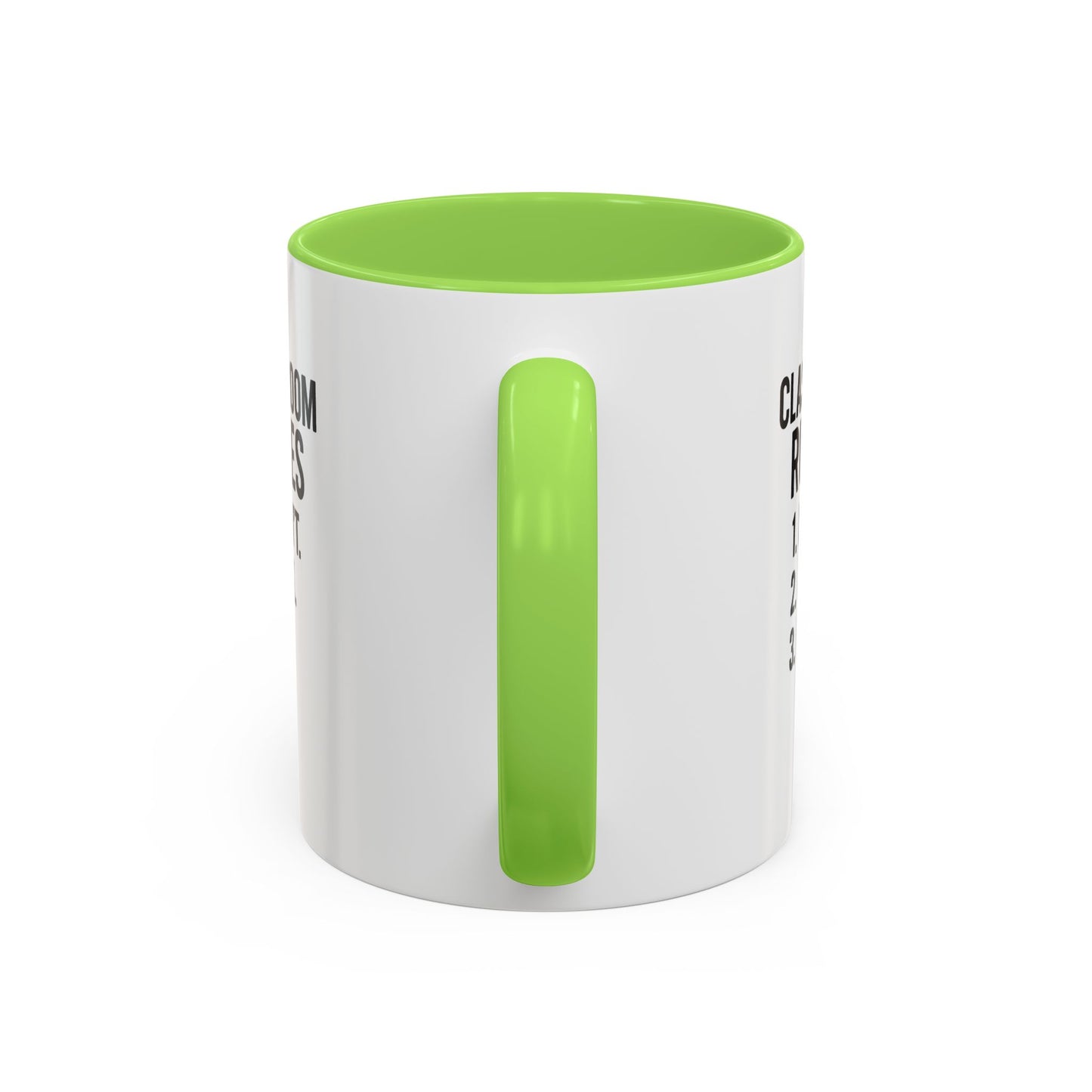 colorful classroom rules mug - perfect for teachers and students. teachers with attitude.