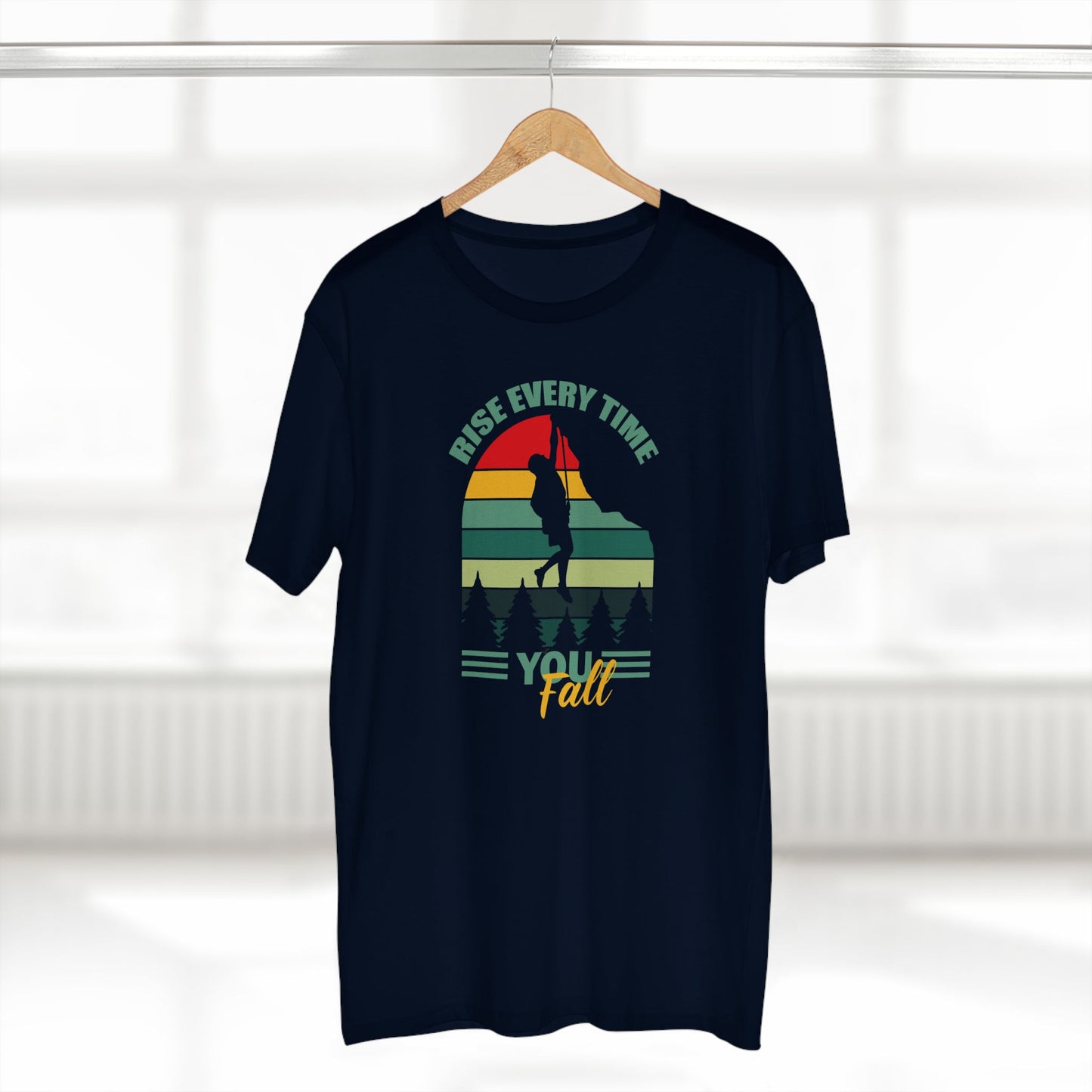 adult staple tee - rise every time you fall - resilience quote