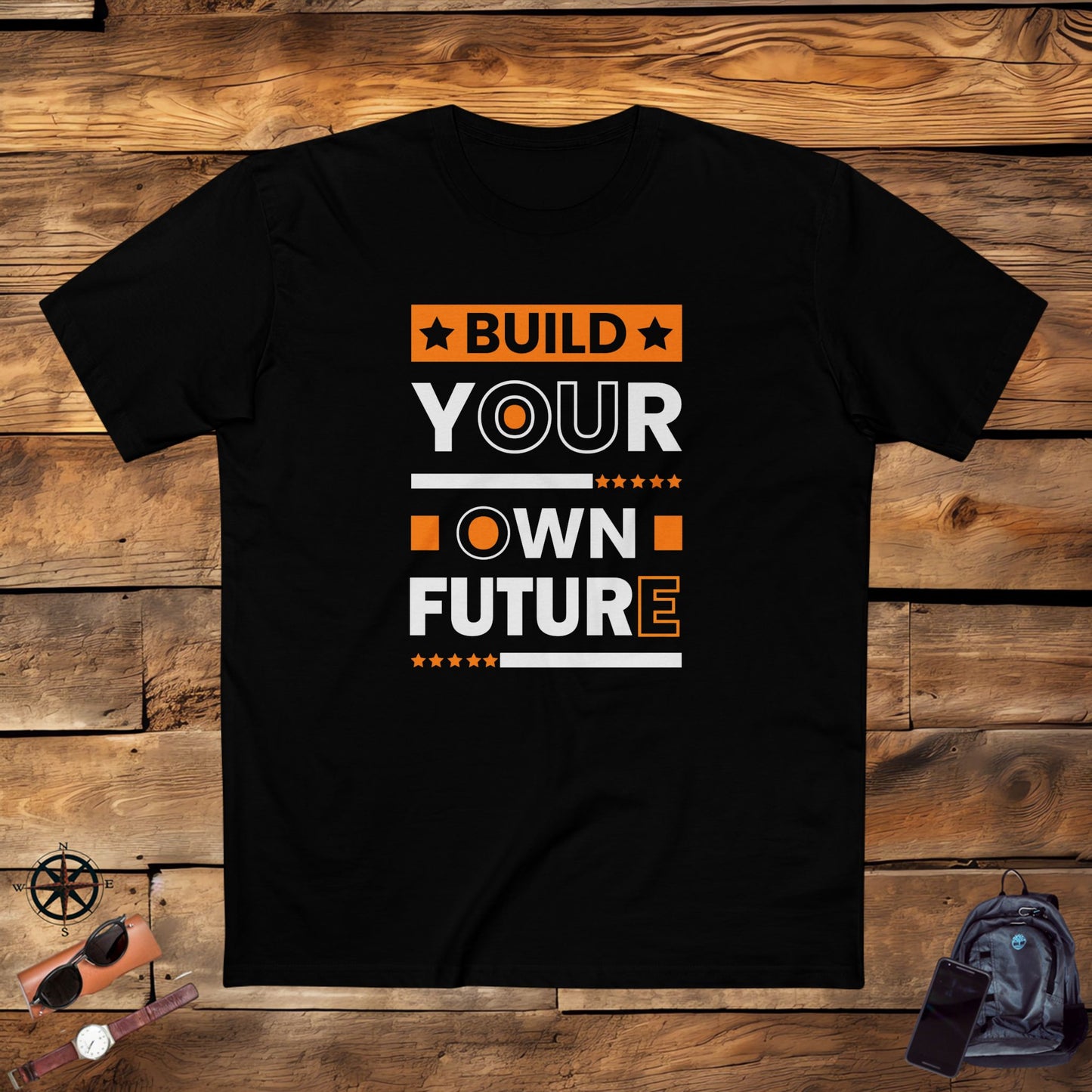 adult staple tee - build your own future - empowerment message
