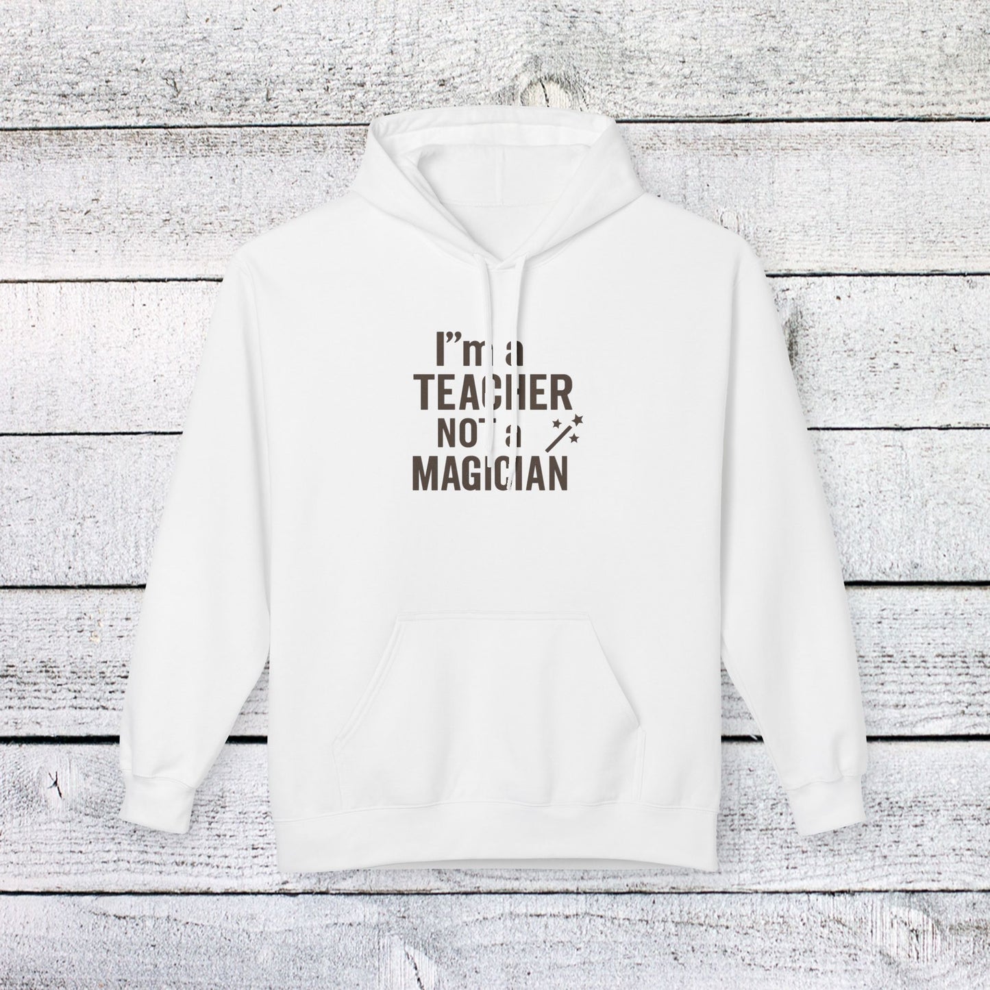 unisex softstyle hoodie - i'm a teacher not a magician design. teachers with attitude.