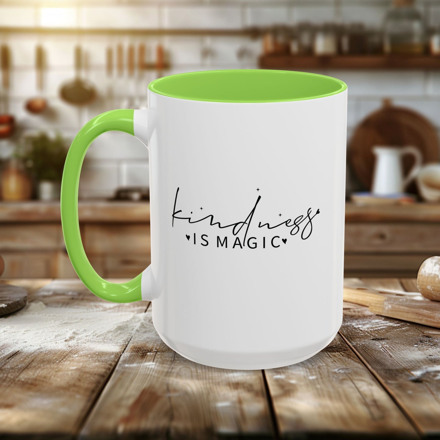 copy of colorful mugs (11oz, 15oz) - kindness is magic - whimsical positive quote
