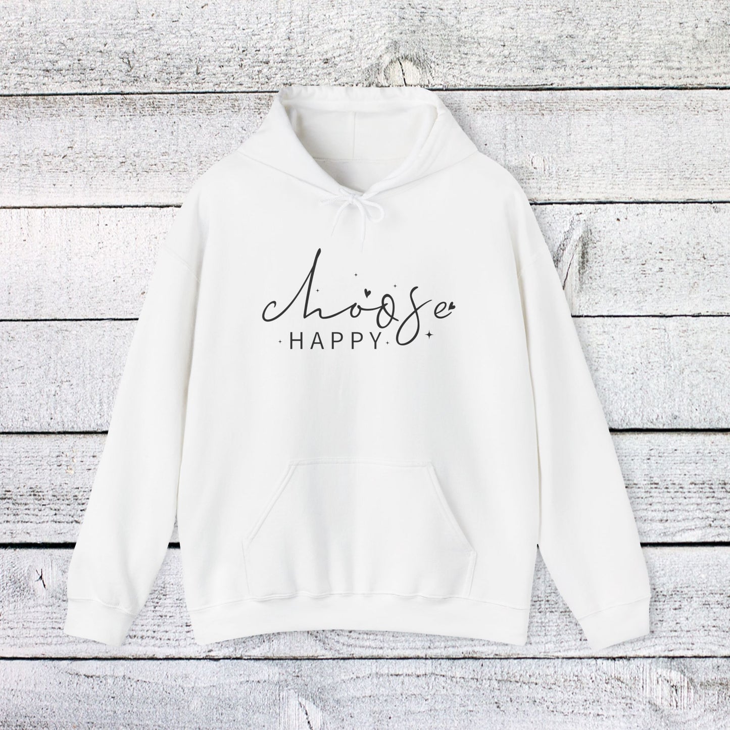 unisex heavy blend™ hooded sweatshirt - choose happy - positive mindset quote