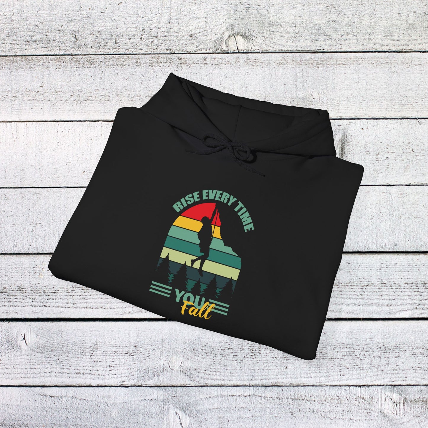 unisex heavy blend™ hooded sweatshirt - rise every time you fall - resilience quote