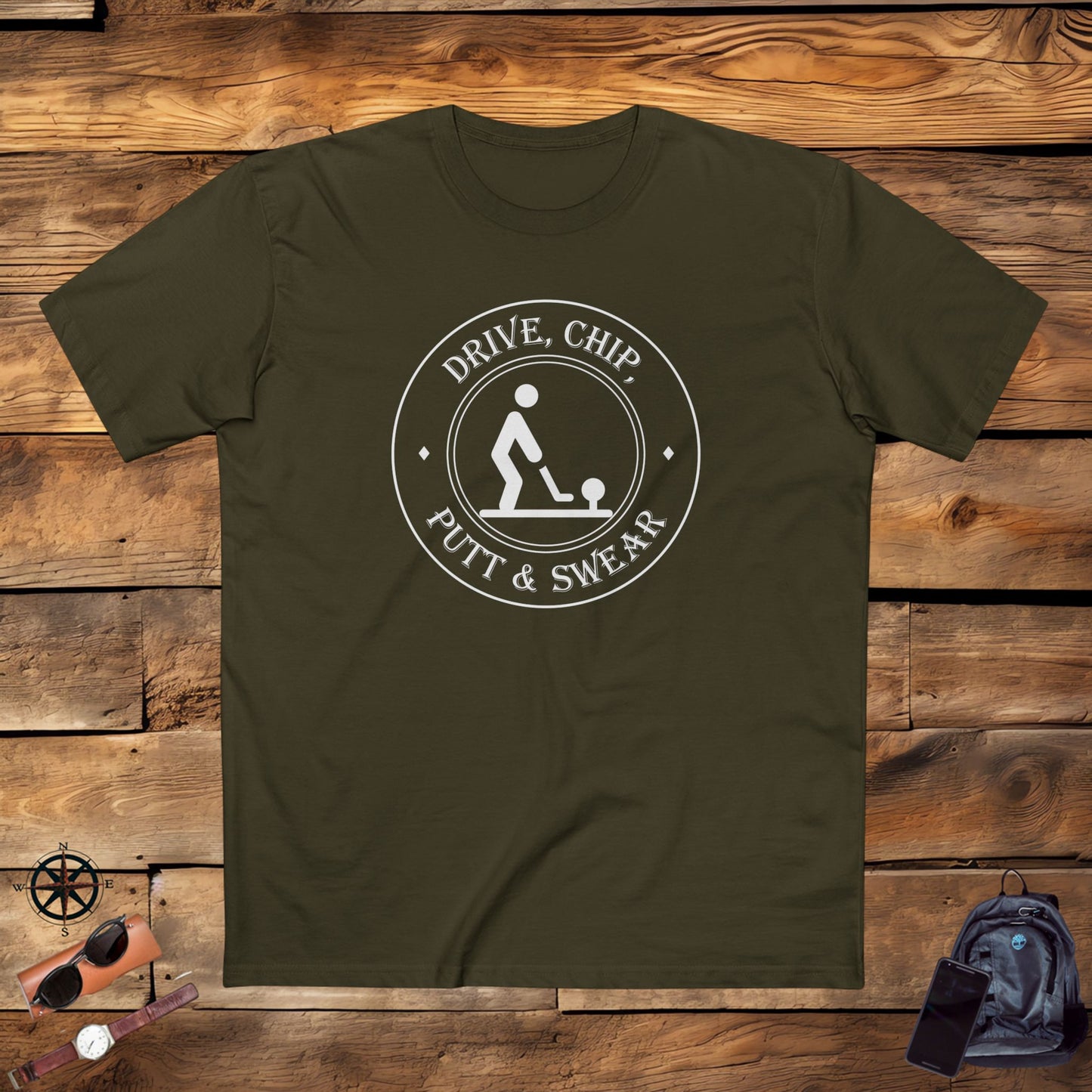 men's t-shirt - drive, chip, putt & swear 3