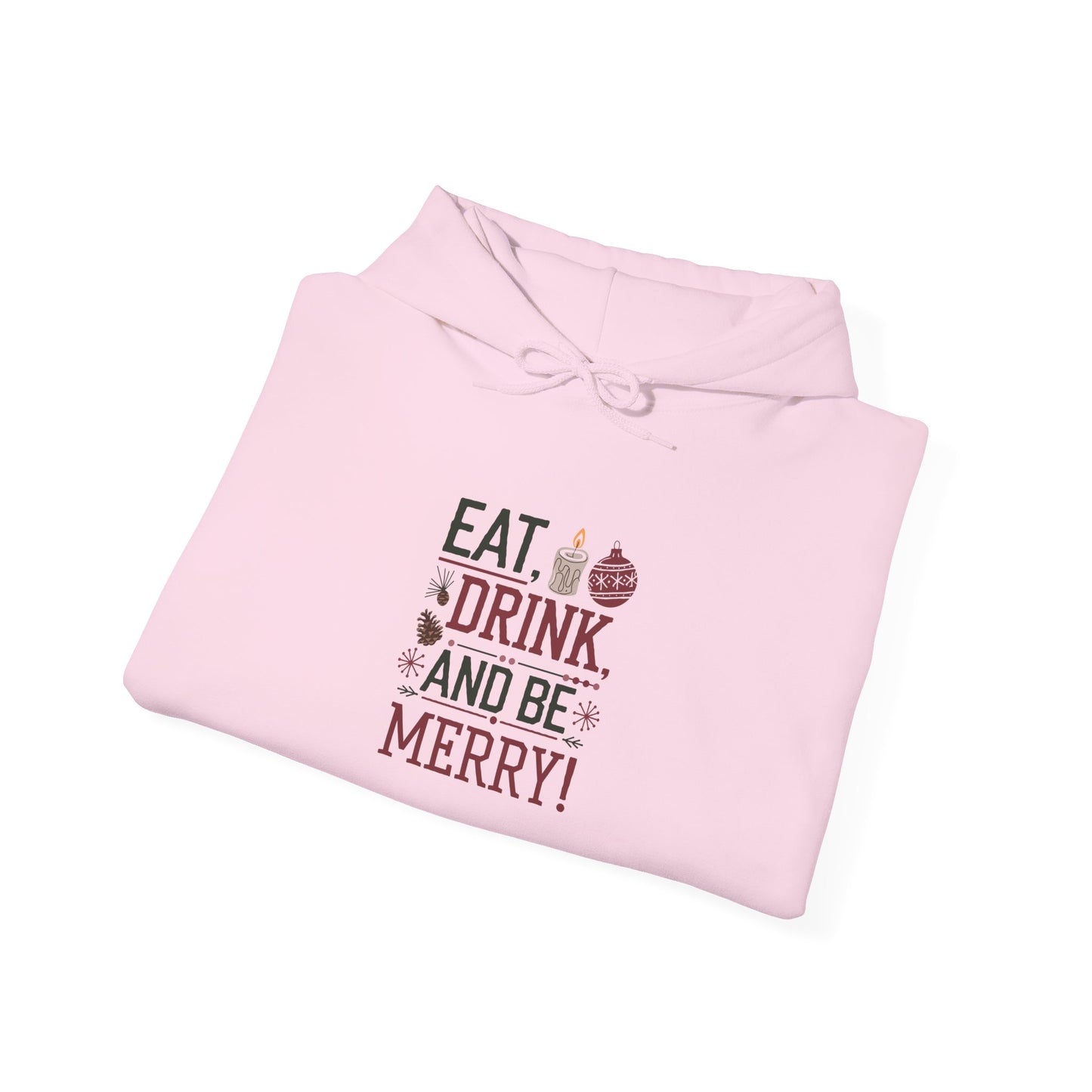 men's and women's christmas sweatshirt. eat, drink, be merry. unisex christmas sweatshirt.