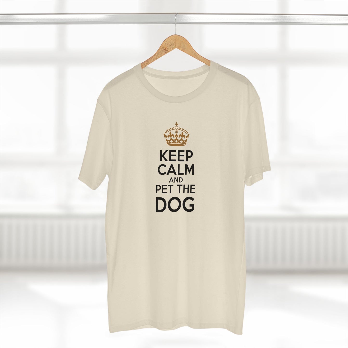 adult staple tee - keep calm and pet the dog | funny dog lover gift | cute pet quote design