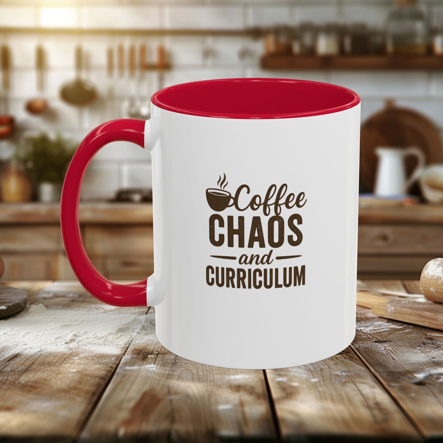 colorful coffee mug - perfect for teachers | teachers with attitude | coffee chaos and curriculum