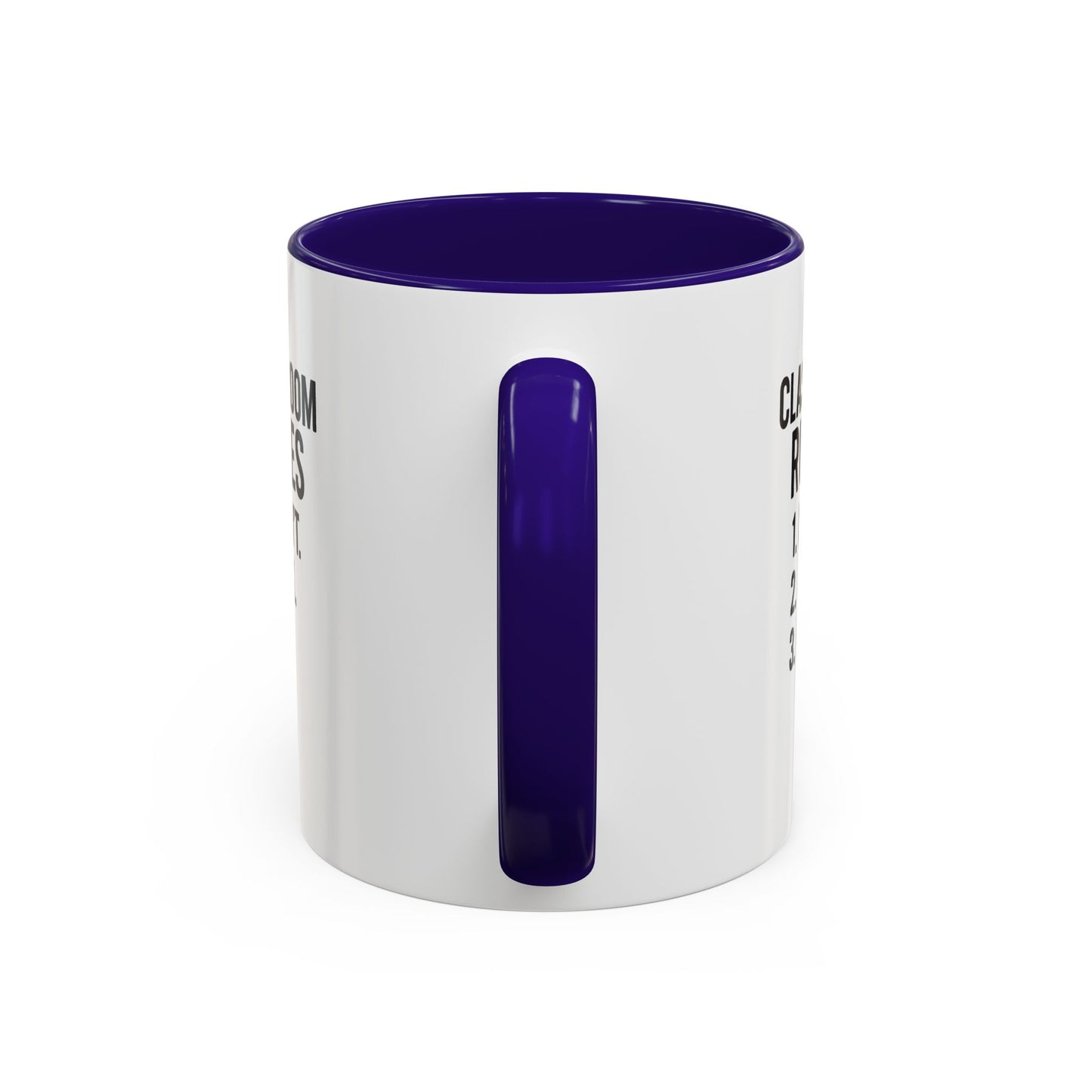 colorful classroom rules mug - perfect for teachers and students. teachers with attitude.