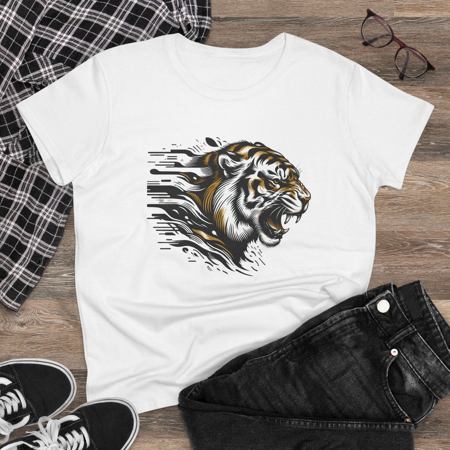 fierce tiger graphic cotton tee