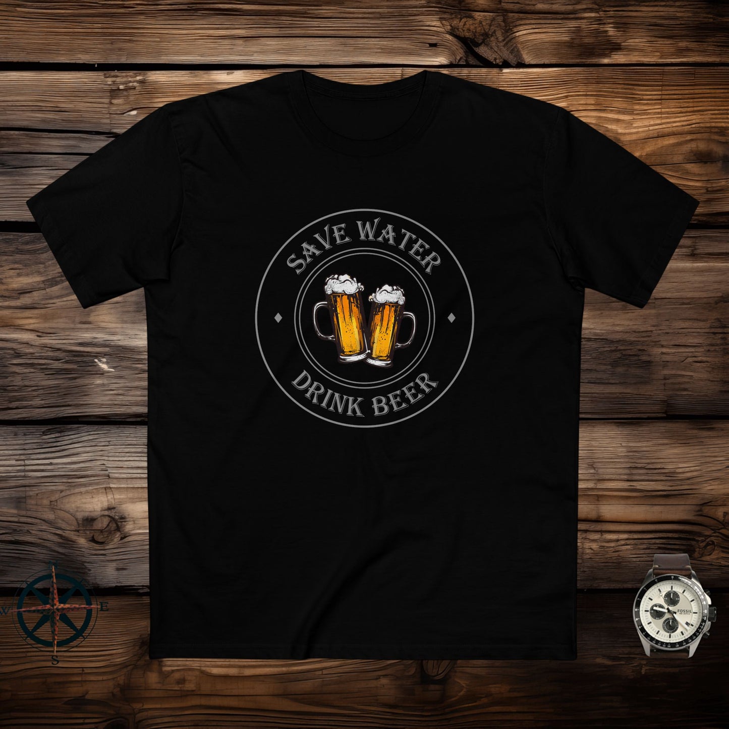 mens t-shirt - drink beer