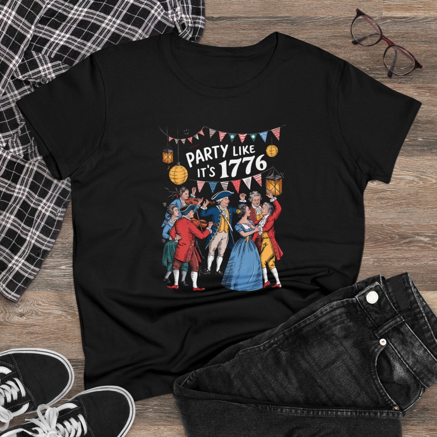 women's t-shirt, women's tee, election, party like is 1776!