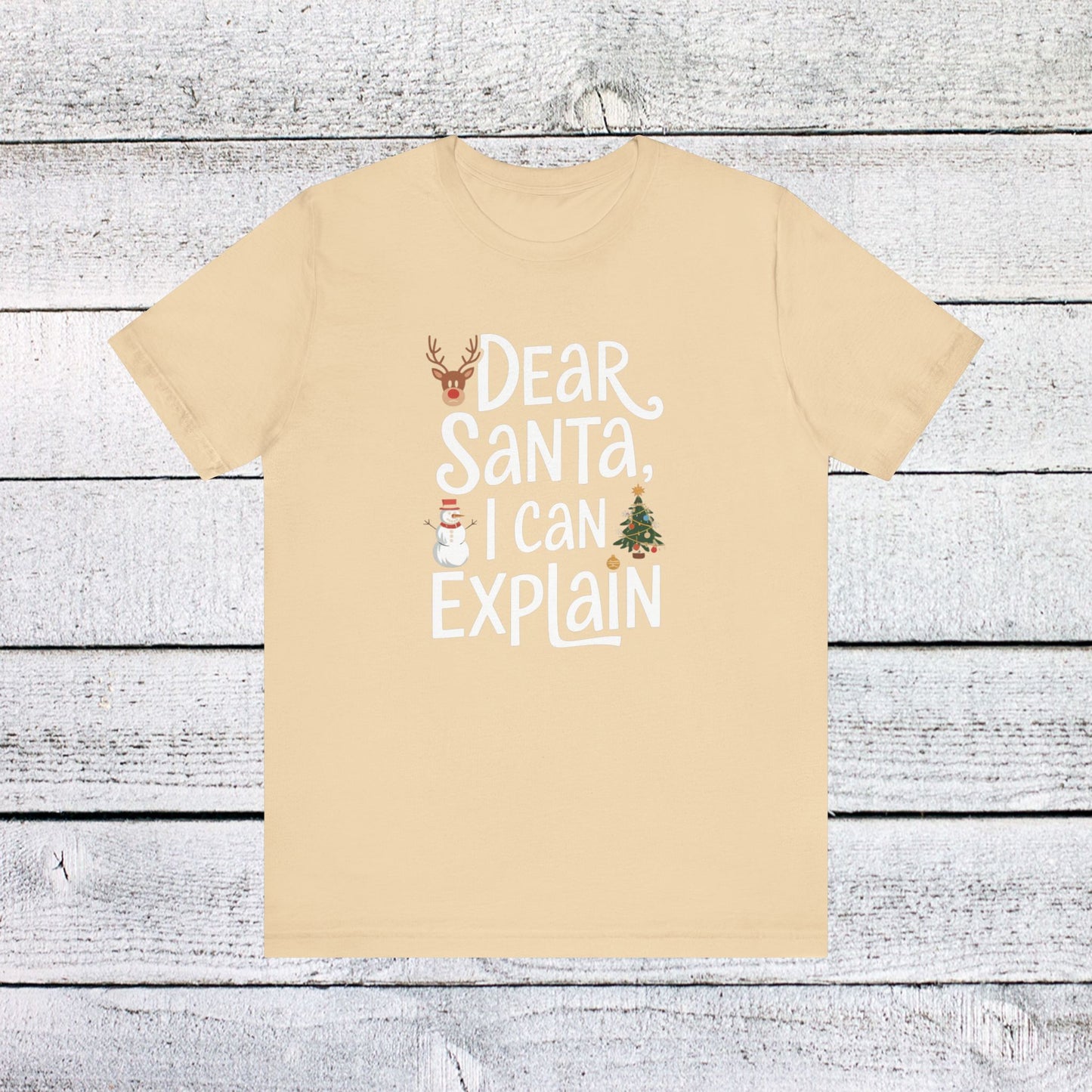 men & women christmas t-shirt. dear santa, i can explain! unisex christmas t-shirt.