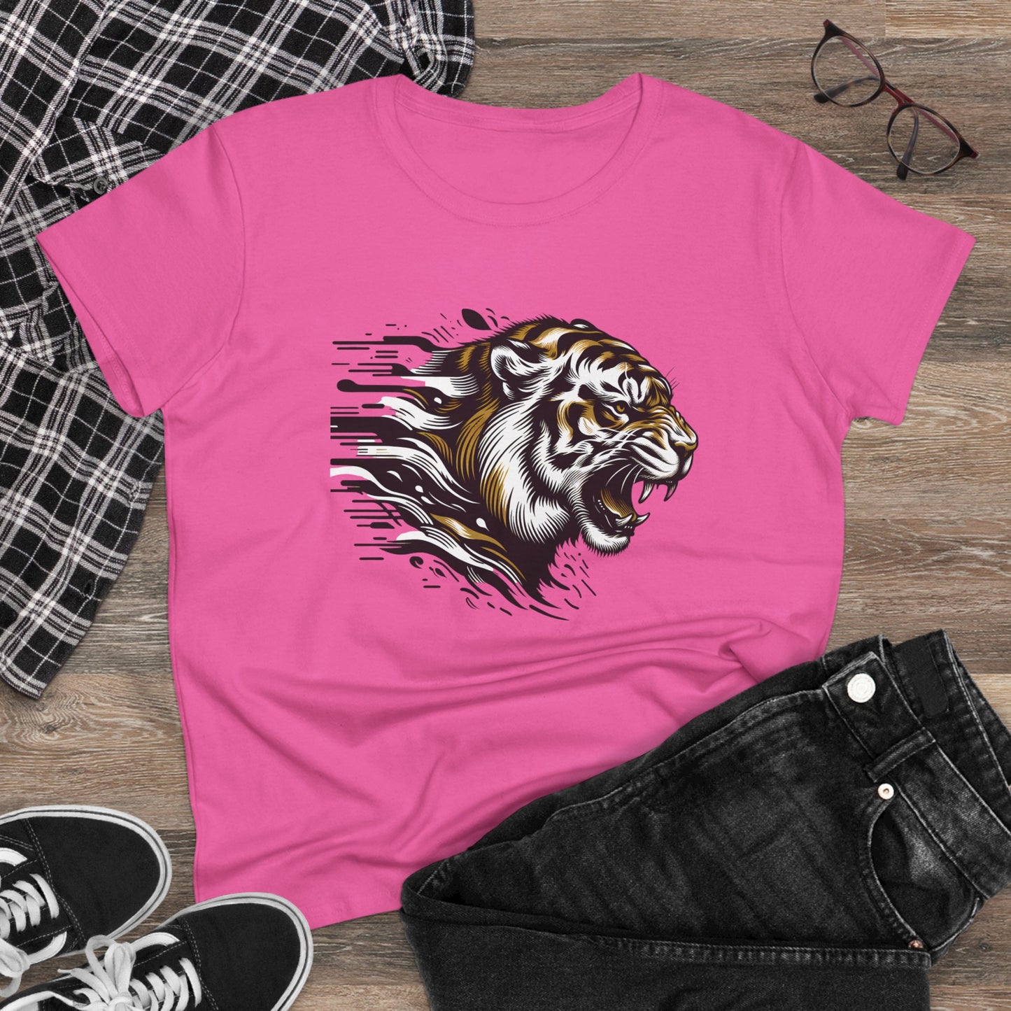 fierce tiger graphic cotton tee