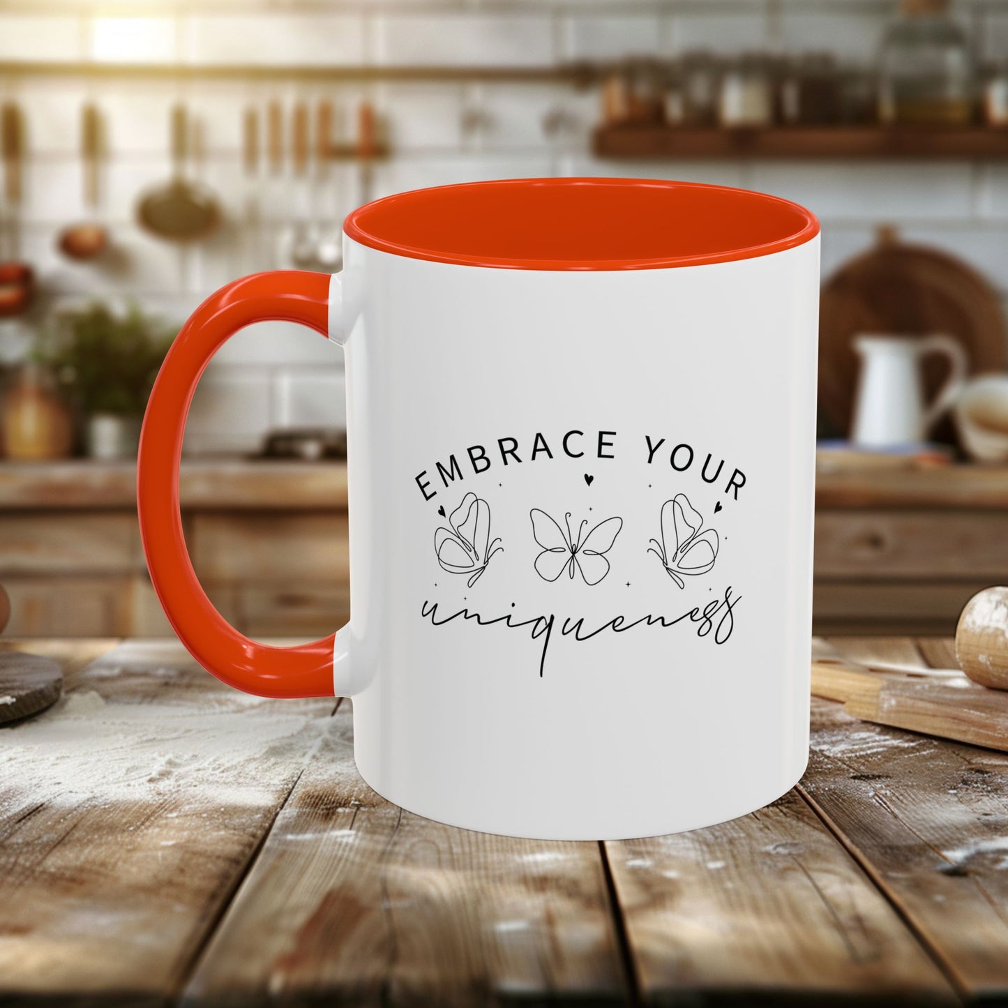 colorful mugs (11oz, 15oz) - embrace your uniqueness - individuality affirmation