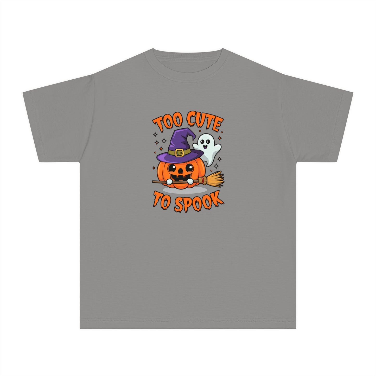 youth t-shirt, youth halloween t-shirt, too cute to spook!