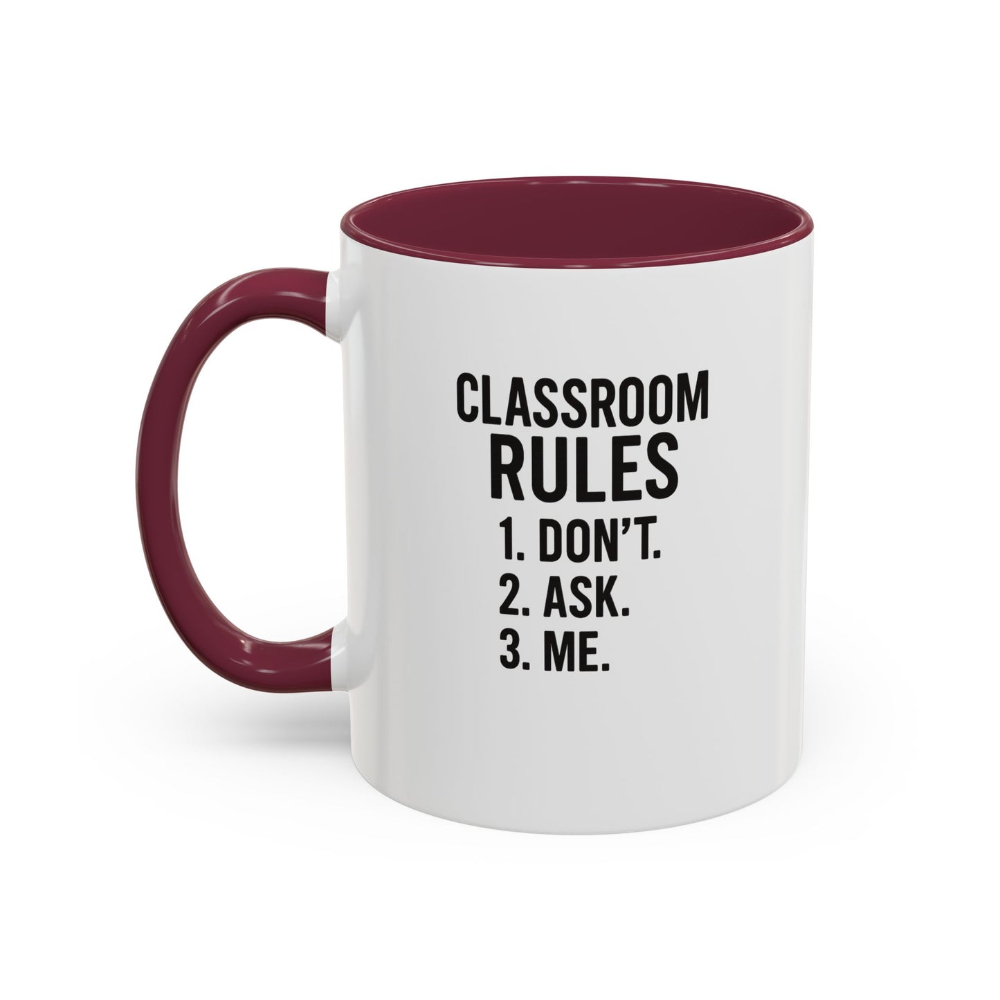colorful classroom rules mug - perfect for teachers and students. teachers with attitude.