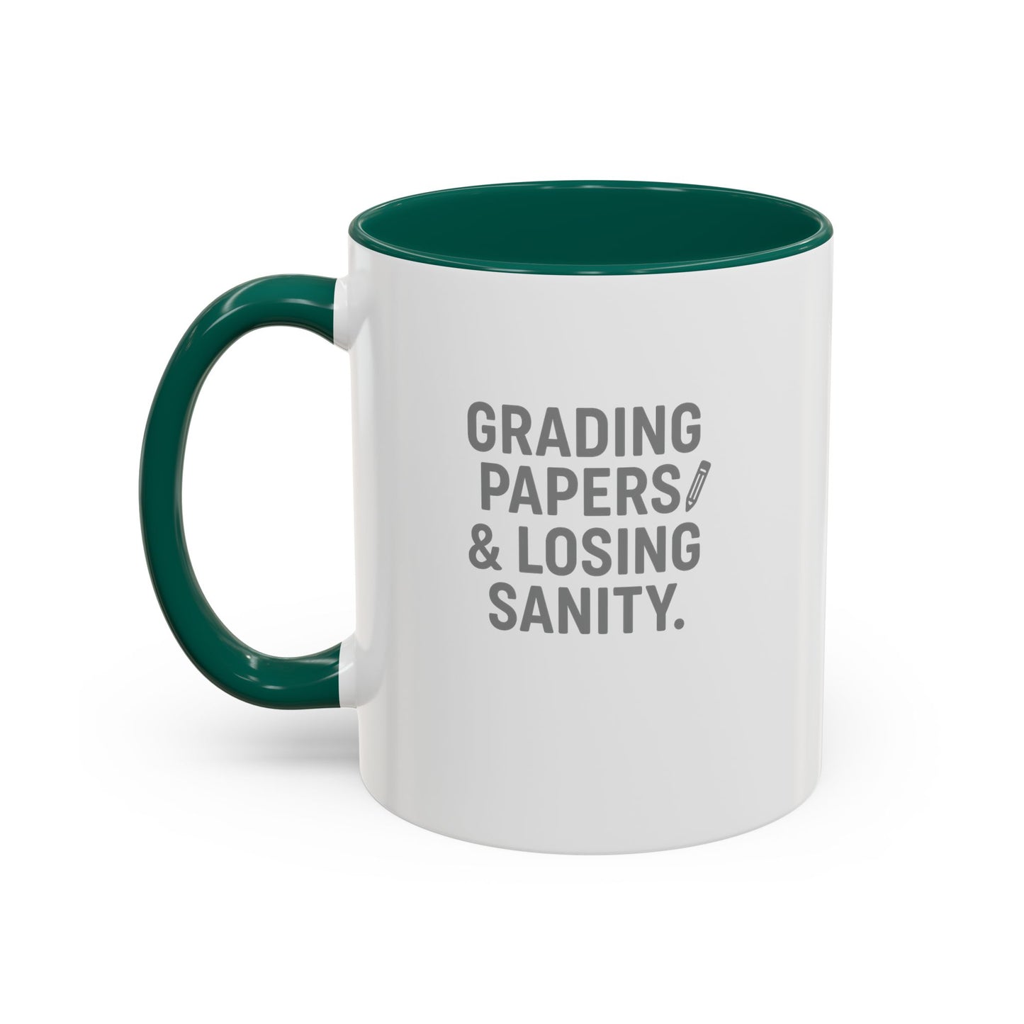 colorful grading papers & losing sanity mug – perfect gift for teachers. teachers with attitude.