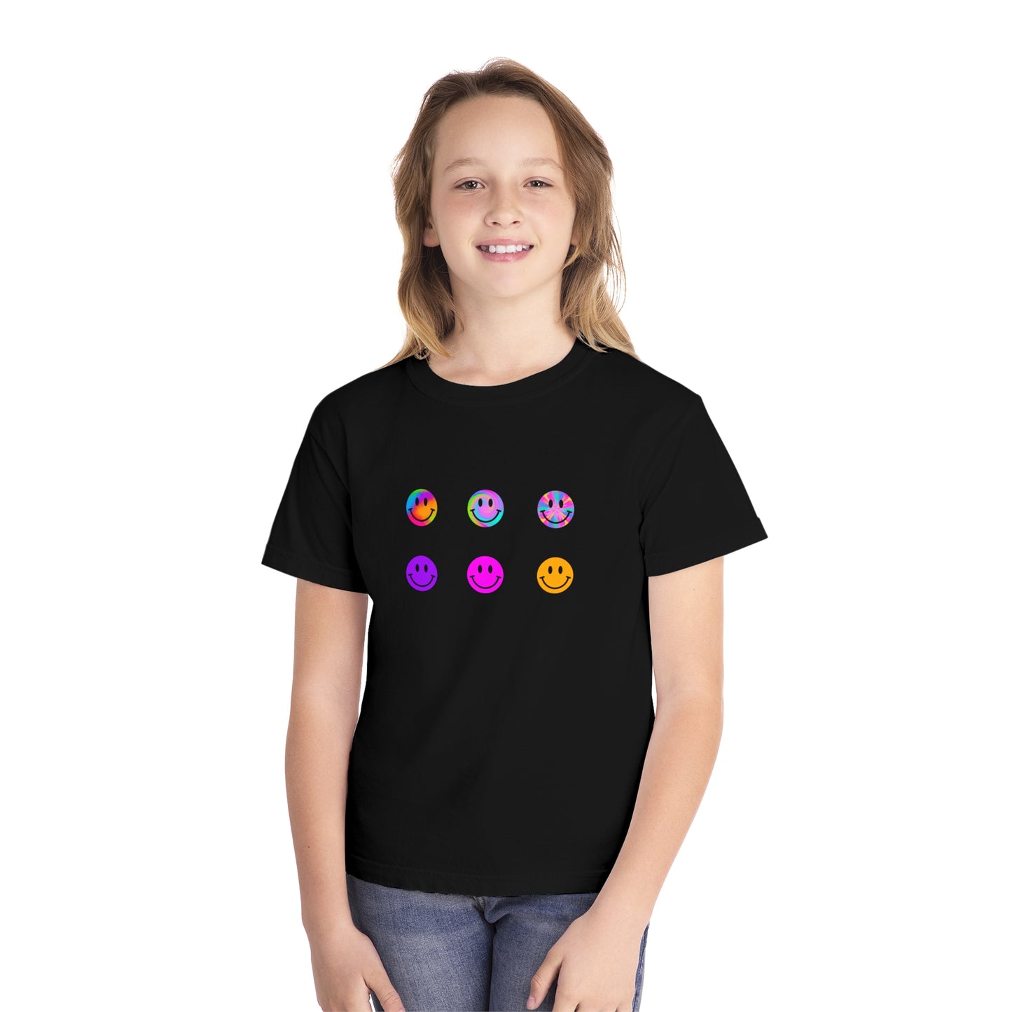 youth t-shirt - smiley faces
