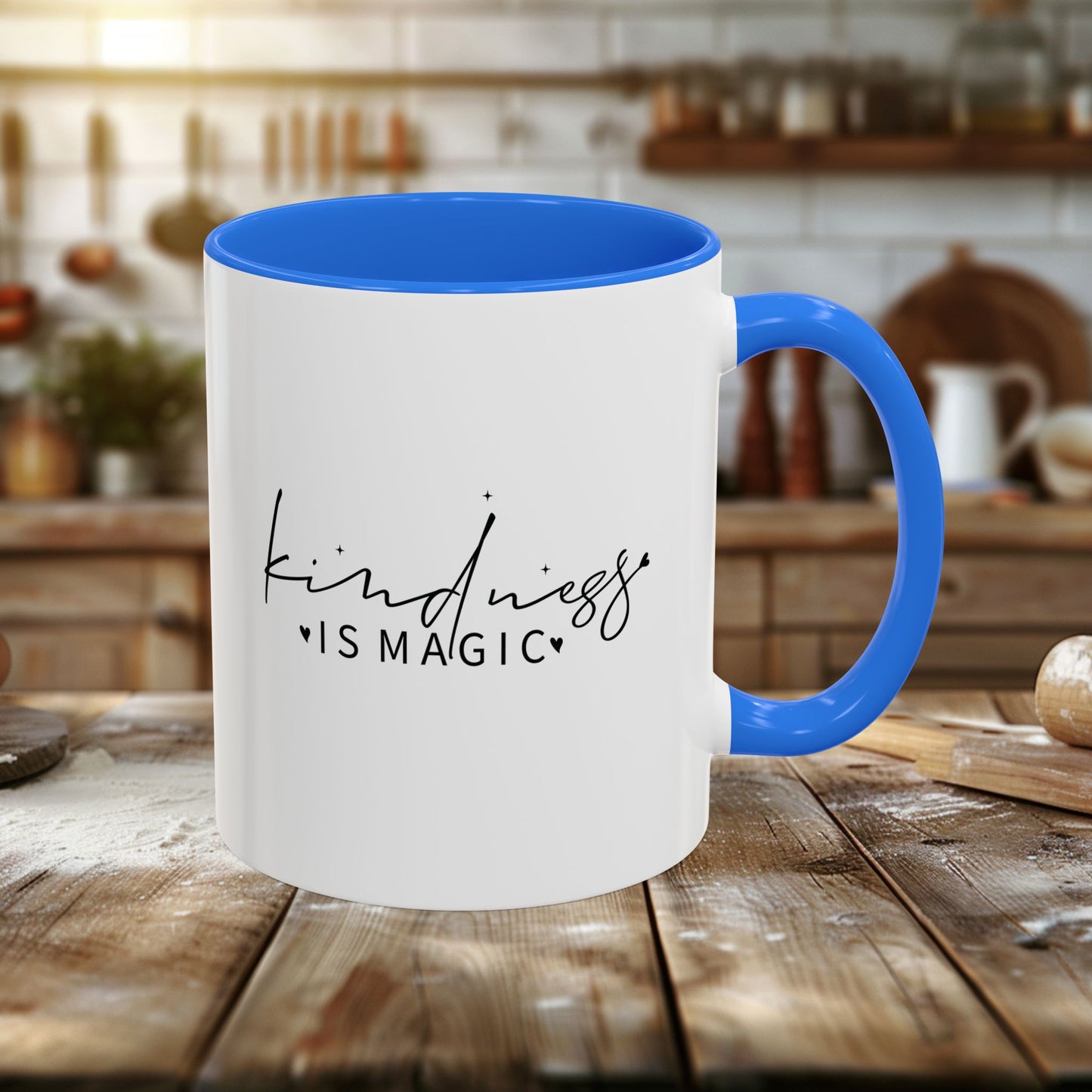 copy of colorful mugs (11oz, 15oz) - kindness is magic - whimsical positive quote