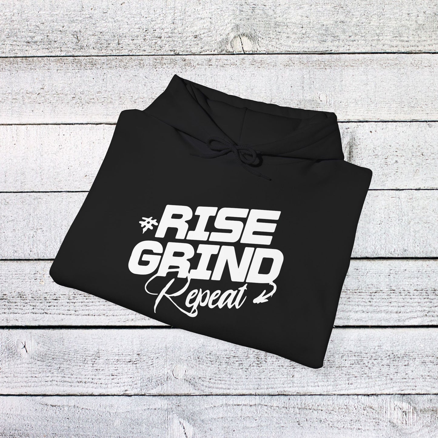 unisex heavy blend™ hooded sweatshirt - rise, grind, repeat - hustle daily motivation