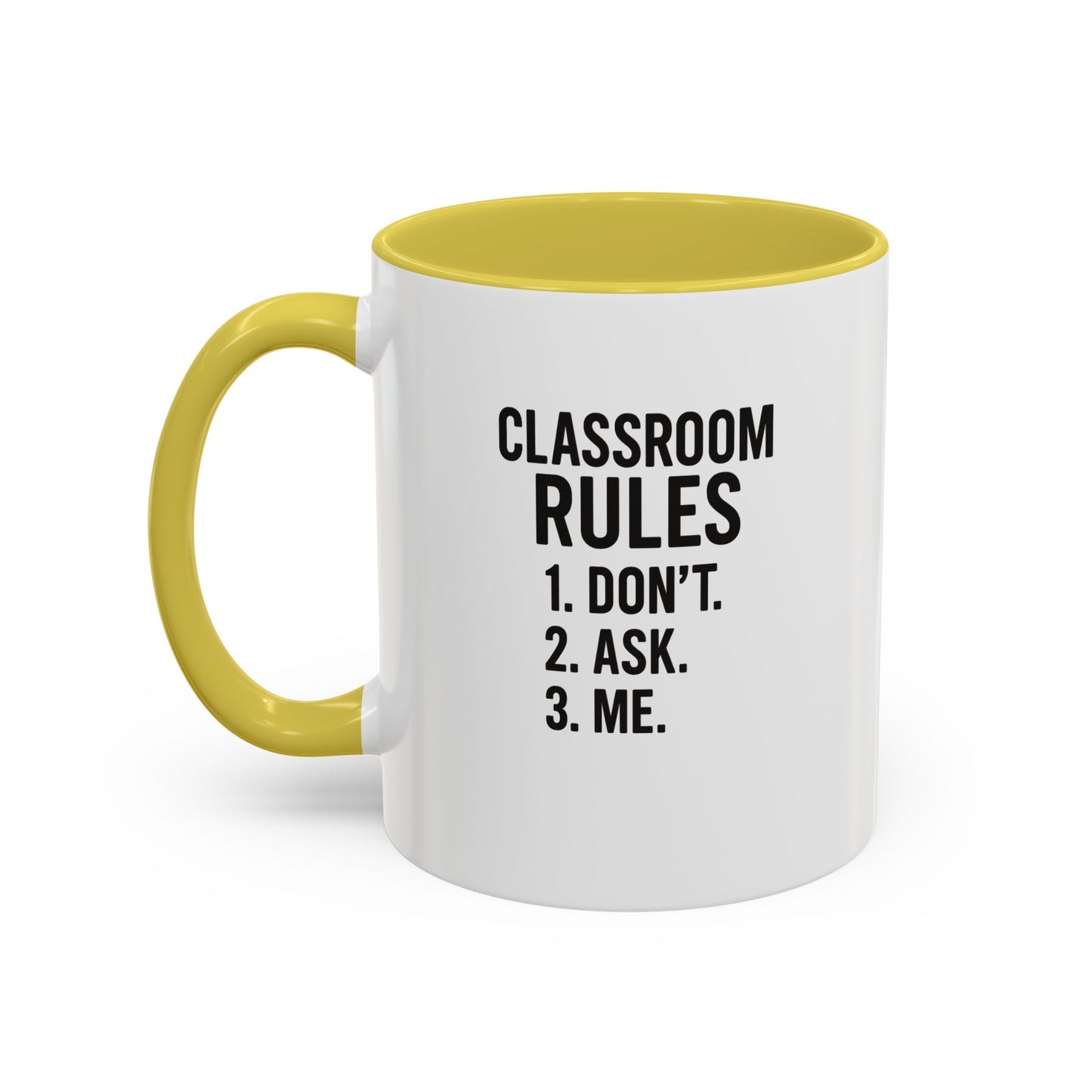 colorful classroom rules mug - perfect for teachers and students. teachers with attitude.