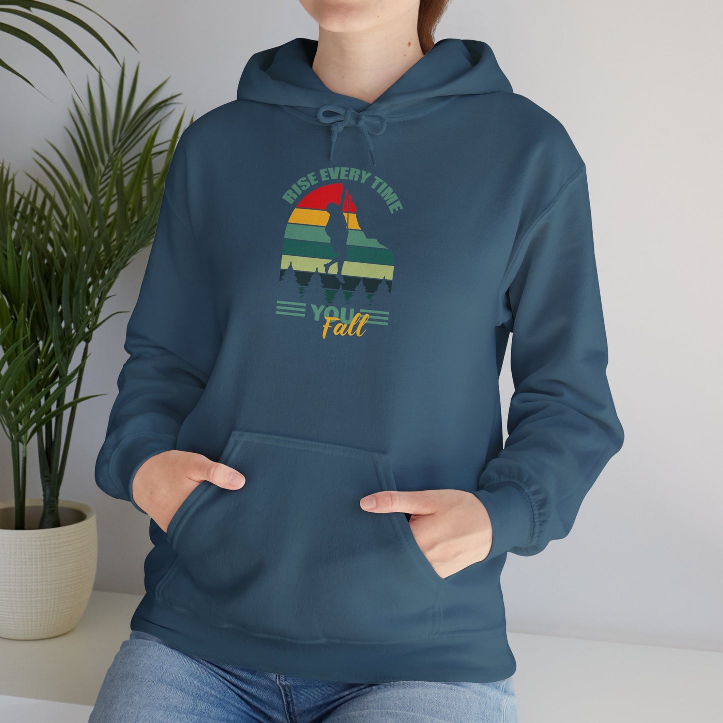 unisex heavy blend™ hooded sweatshirt - rise every time you fall - resilience quote